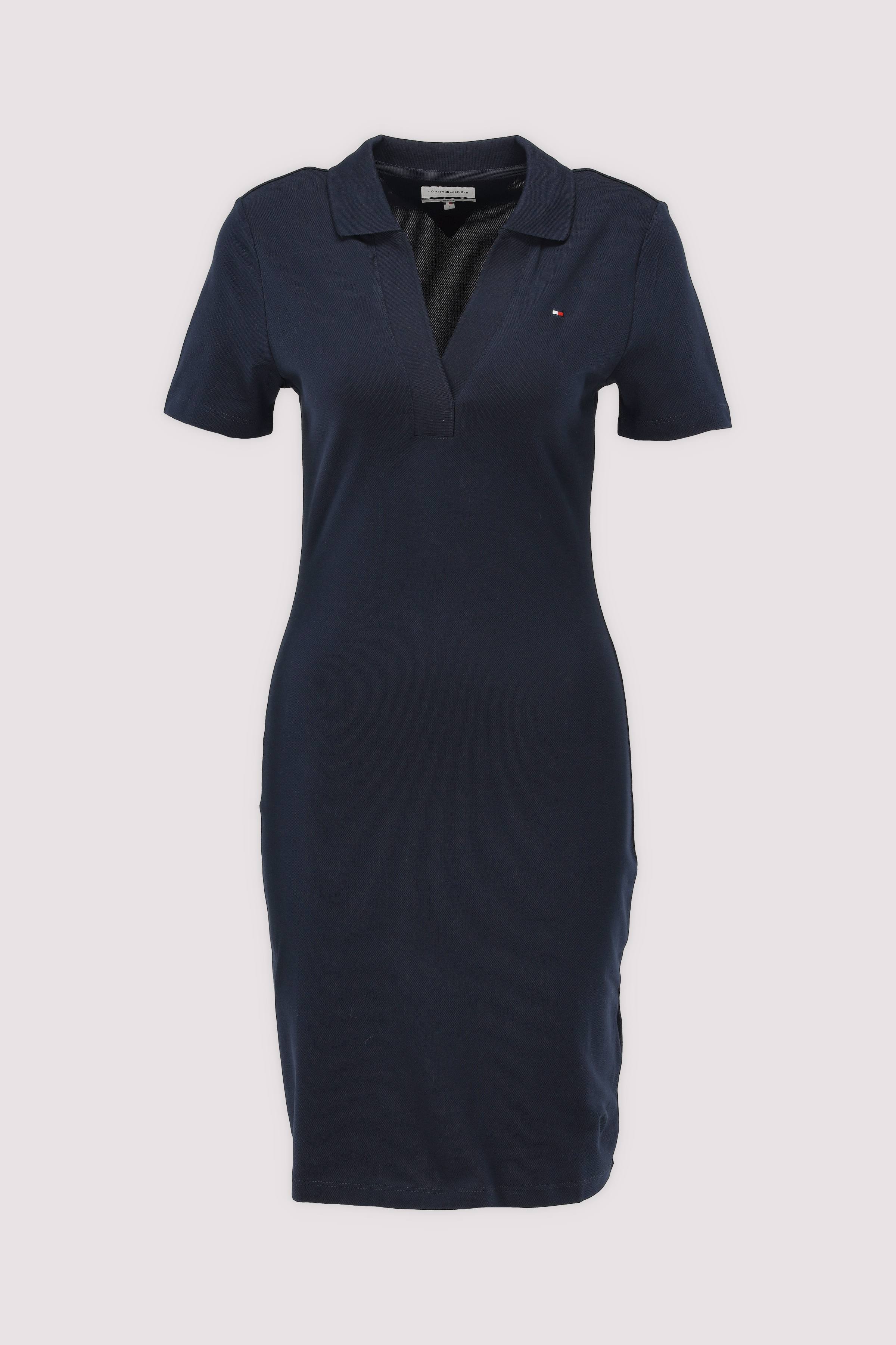 SLIM OPEN NK POLO DRESS SS