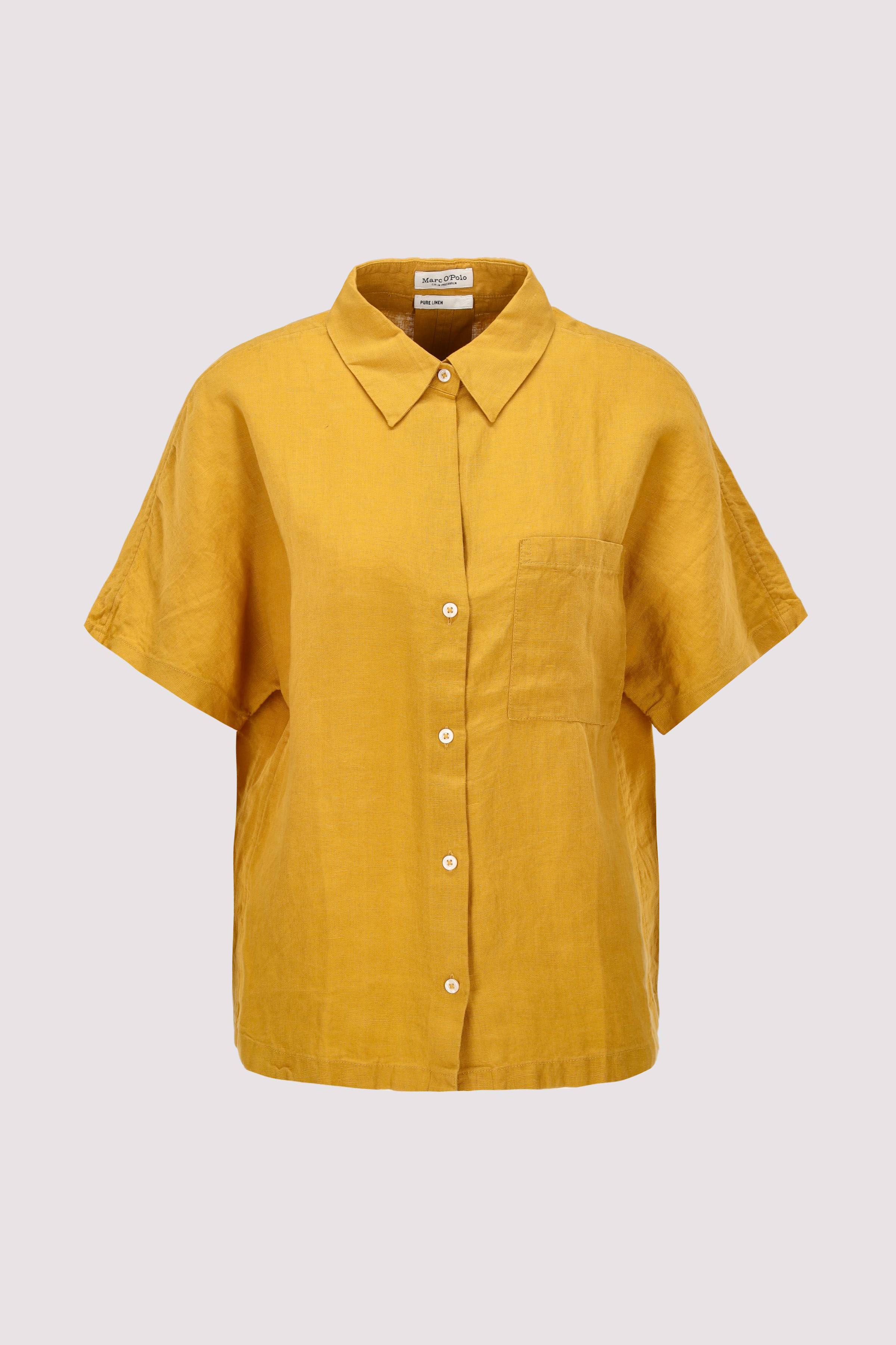Blouse, shirt collar, short sl