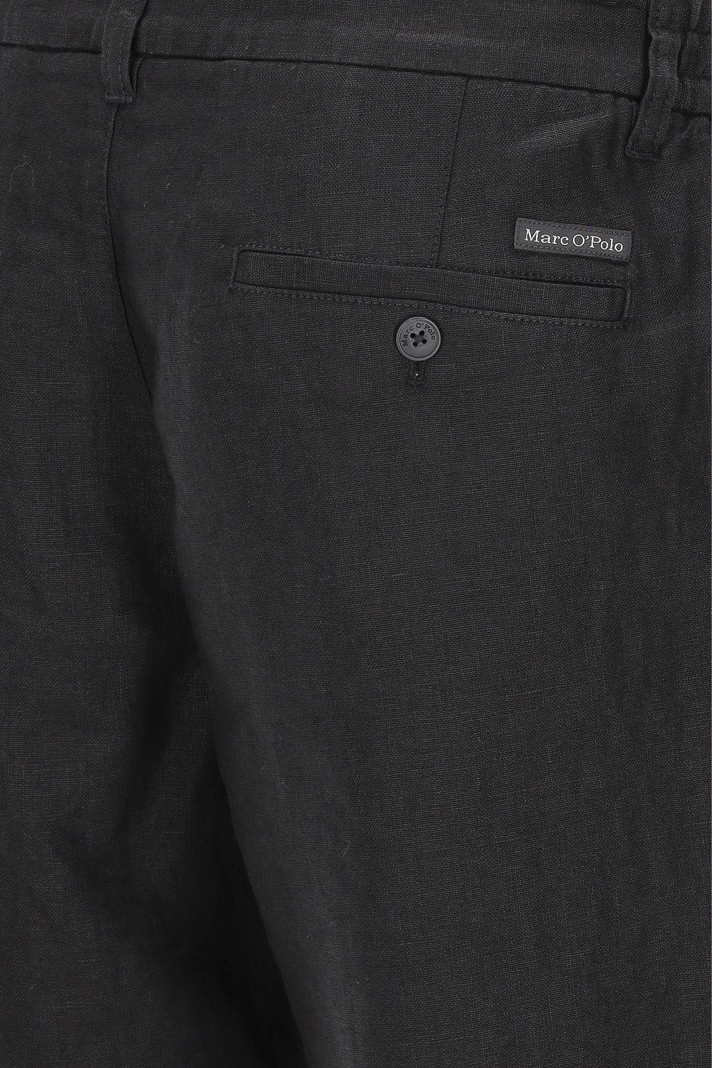Marc O Polo Casual - Marc O'Polo Herren Leinenshorts schwarz