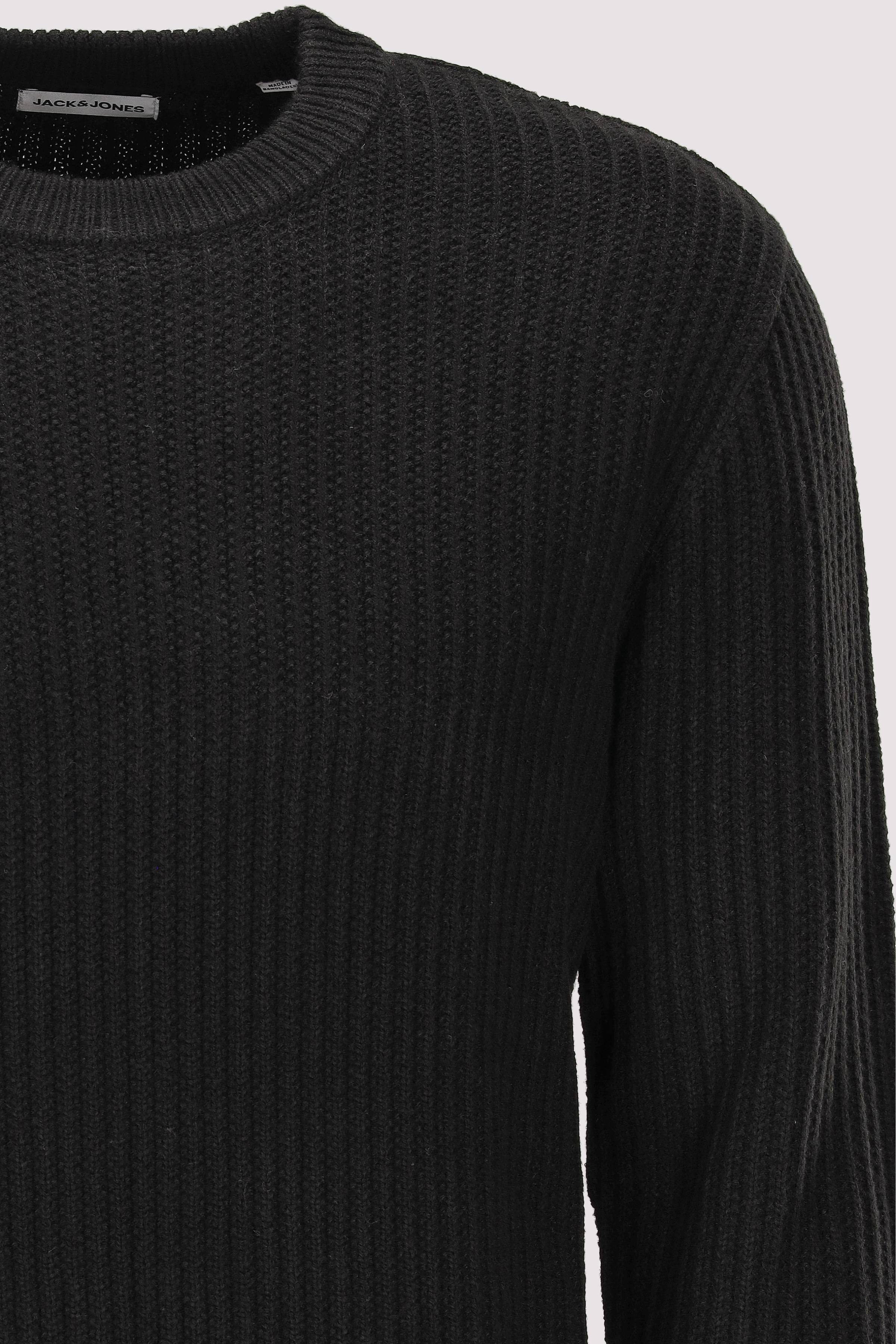 Jack and Jones - Rundhalspullover Jack and Jones, schwarz