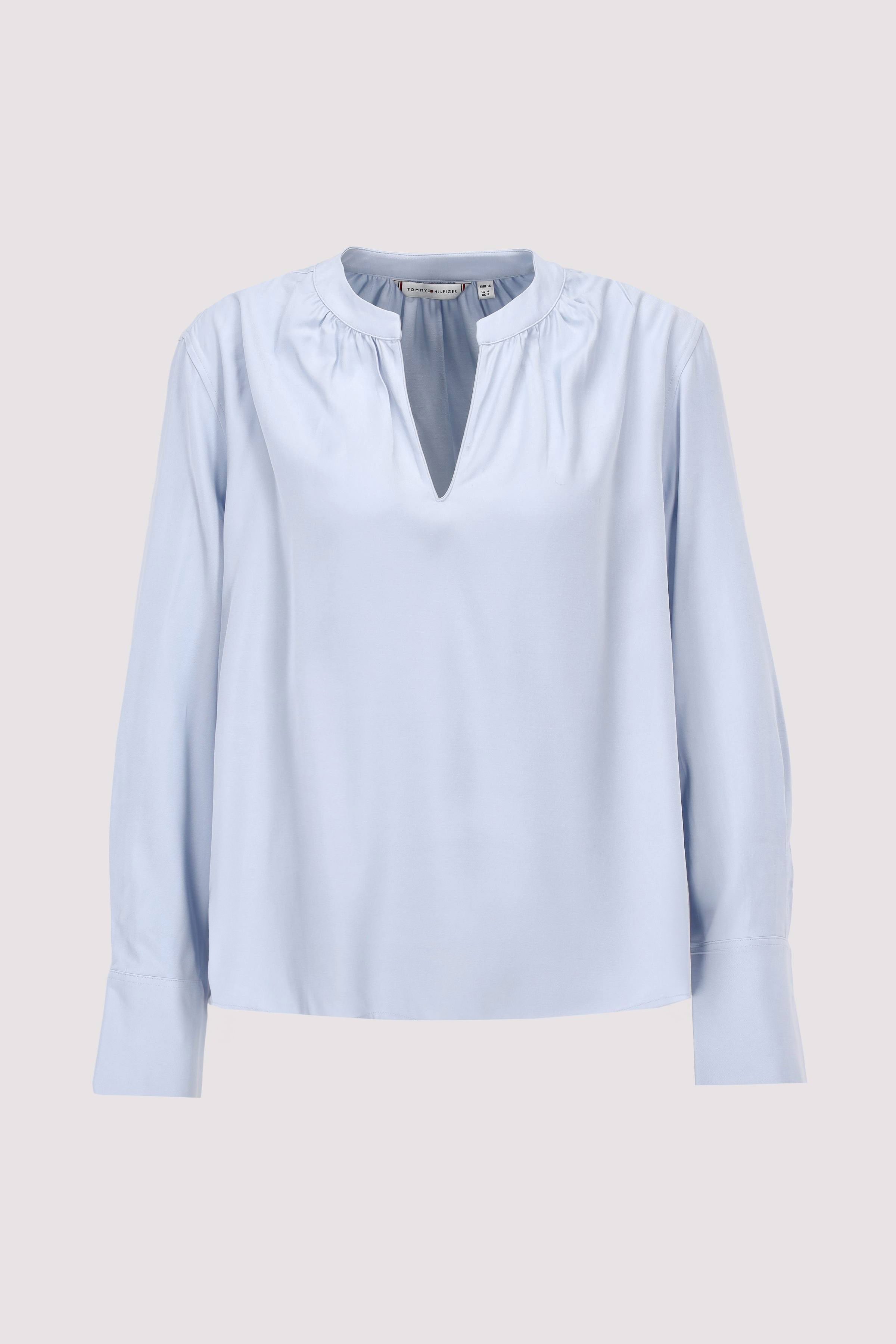 SOFT VISCOSE V-NECK LS BLOUSE