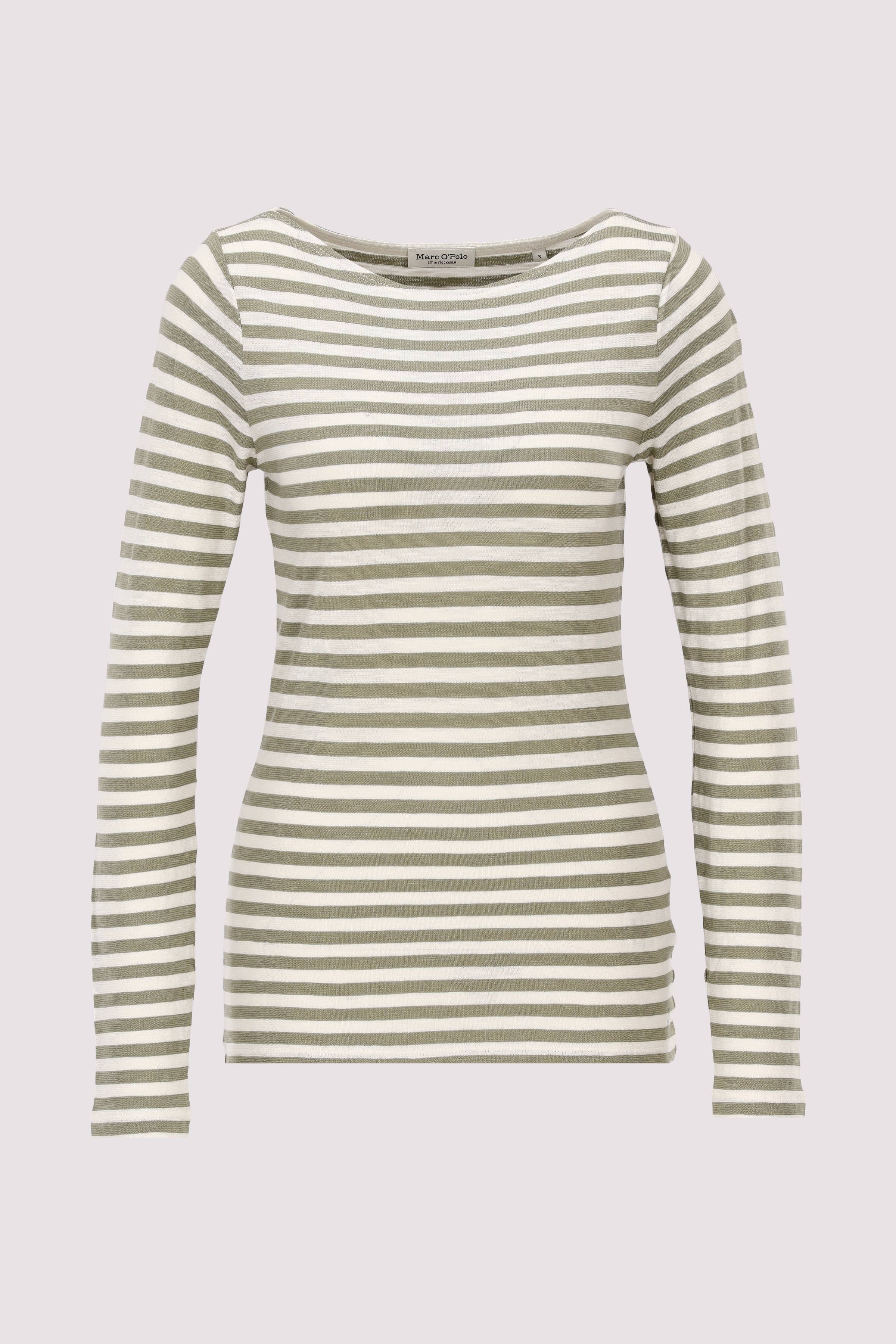 T-shirt, long sleeve, boat nec