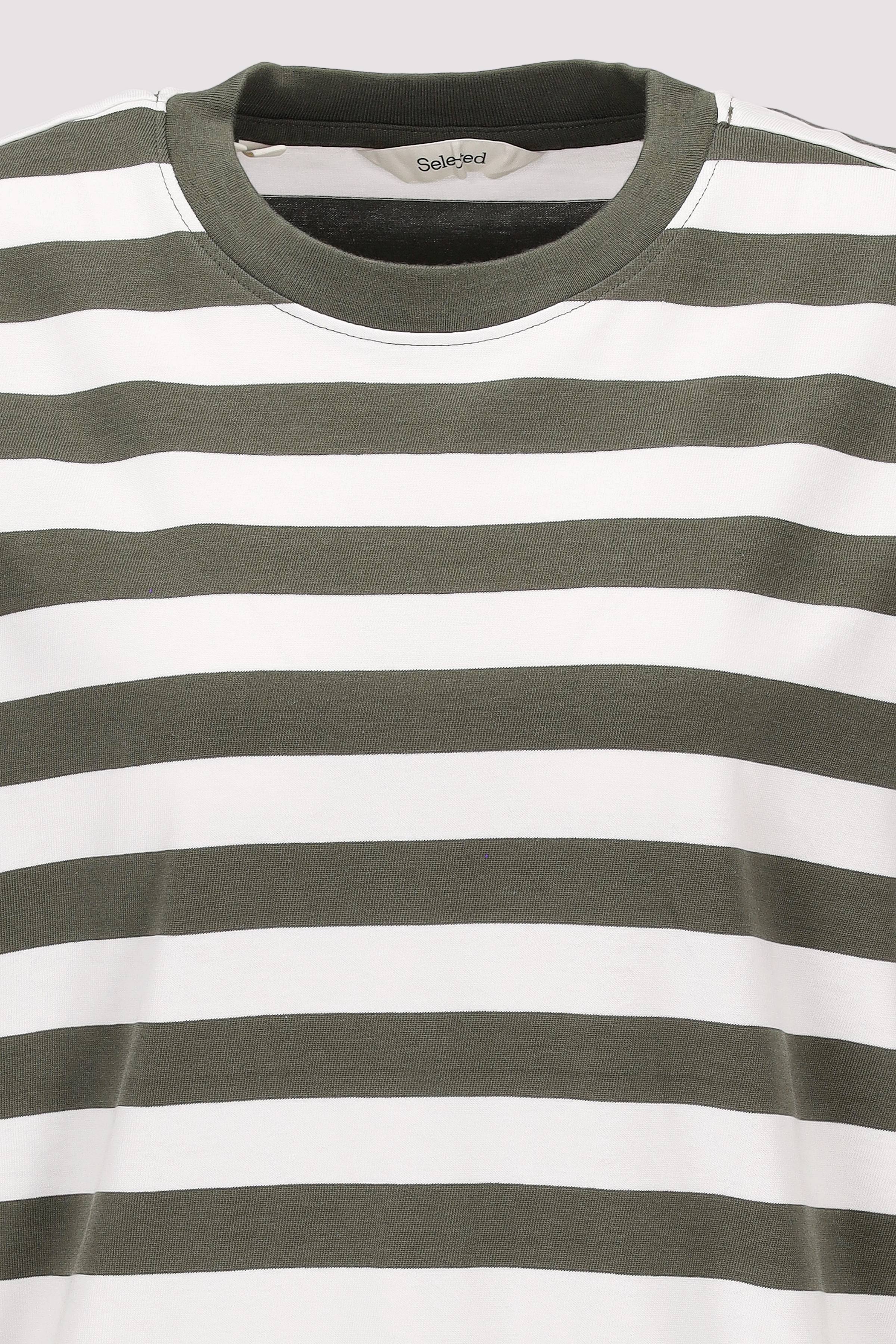 Selected - SLFESSENTIAL SS STRIPED BOXY T