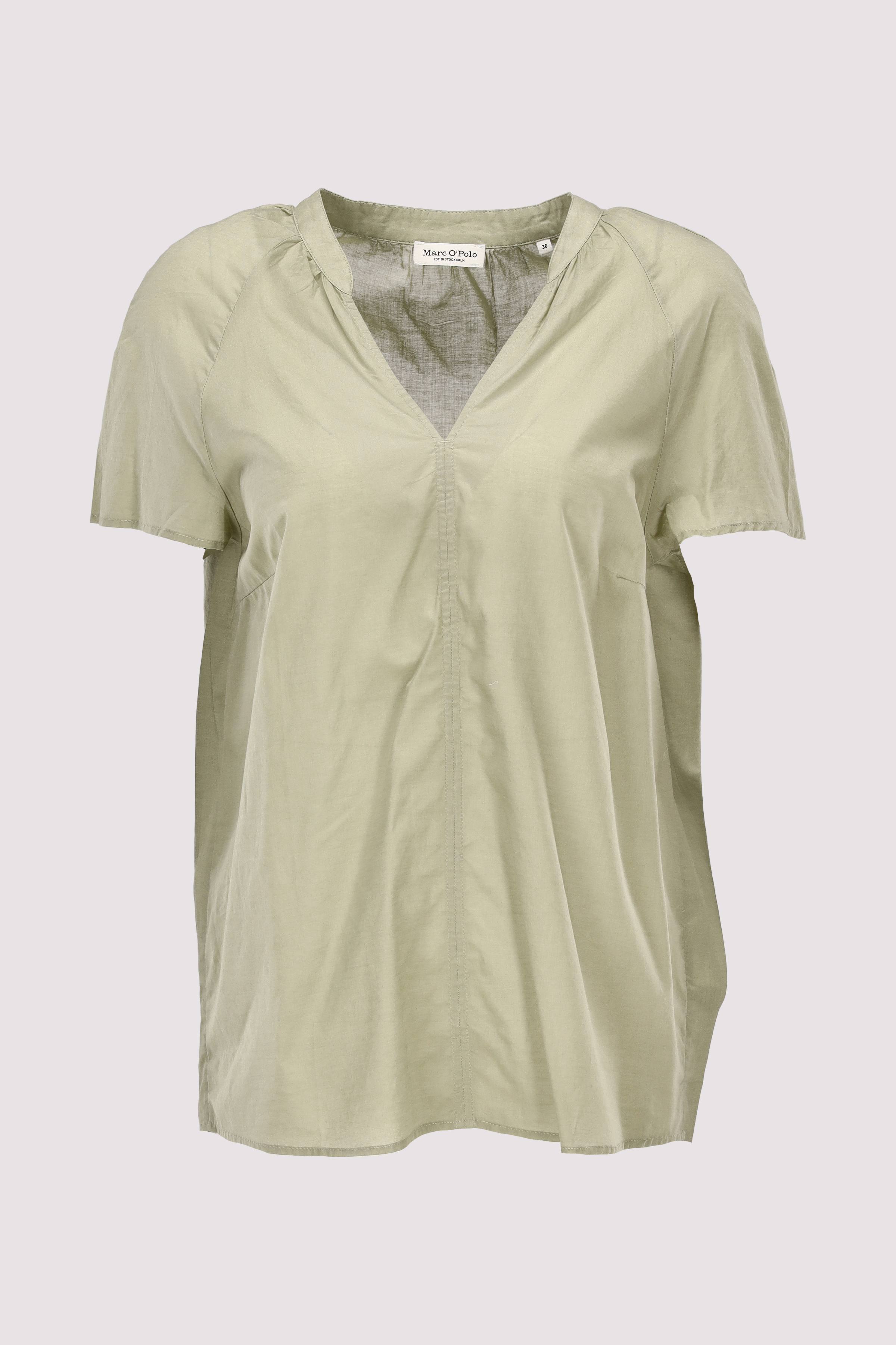 Blouse, v-neck, short sleeved,