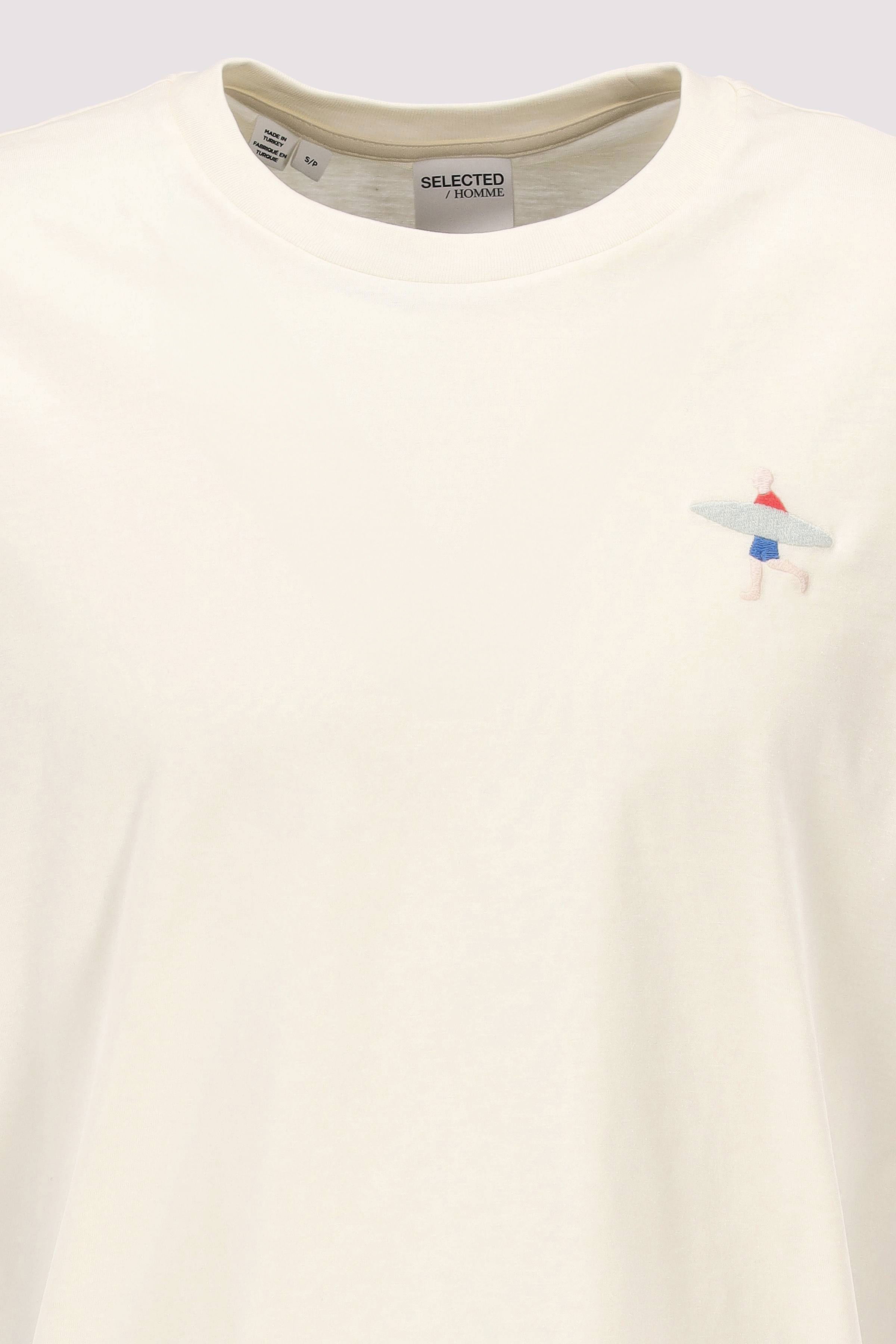 Selected - SLHREG-CLAUS SS EMB TEE EX