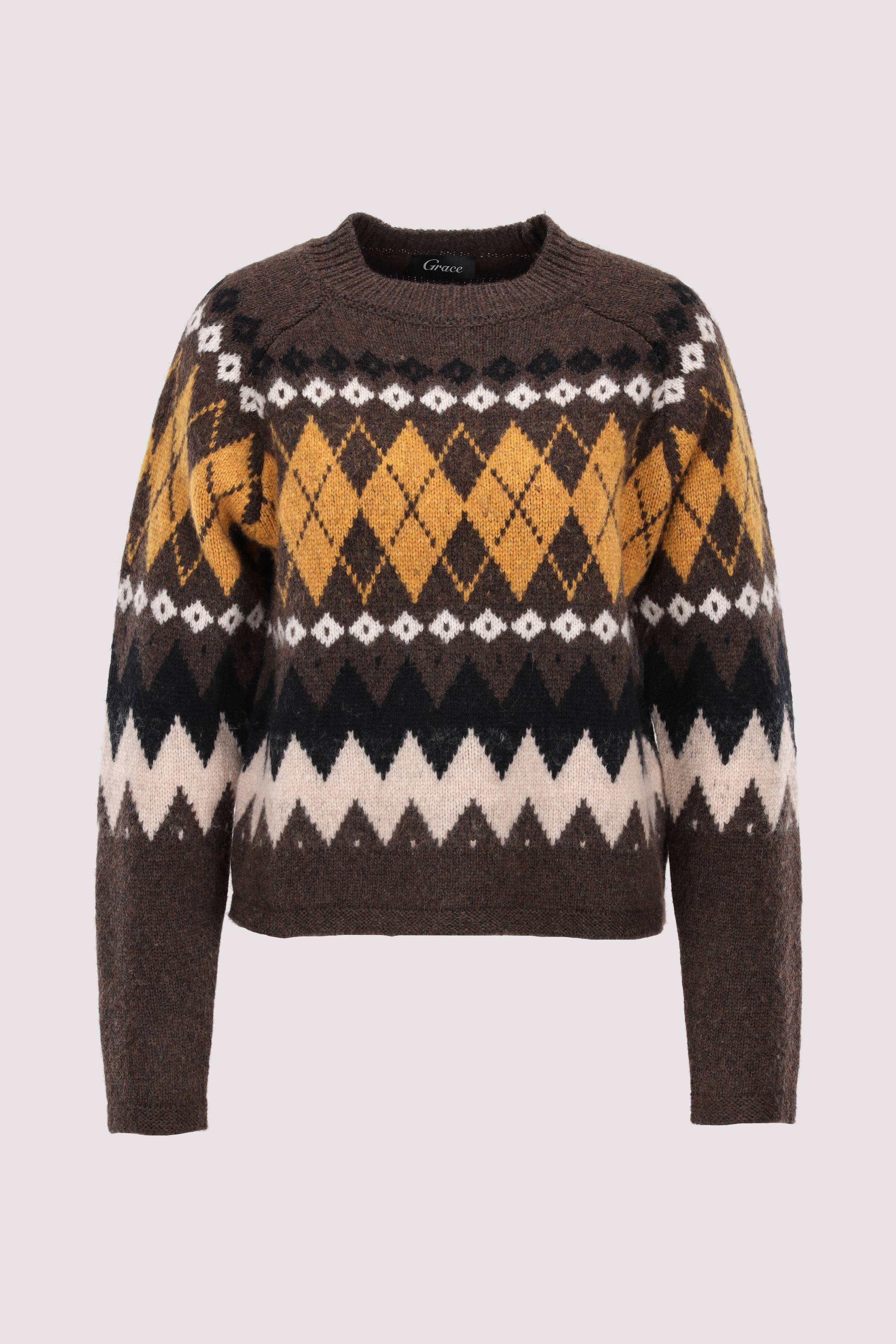 Grace Rollkragenpullover Damen braun