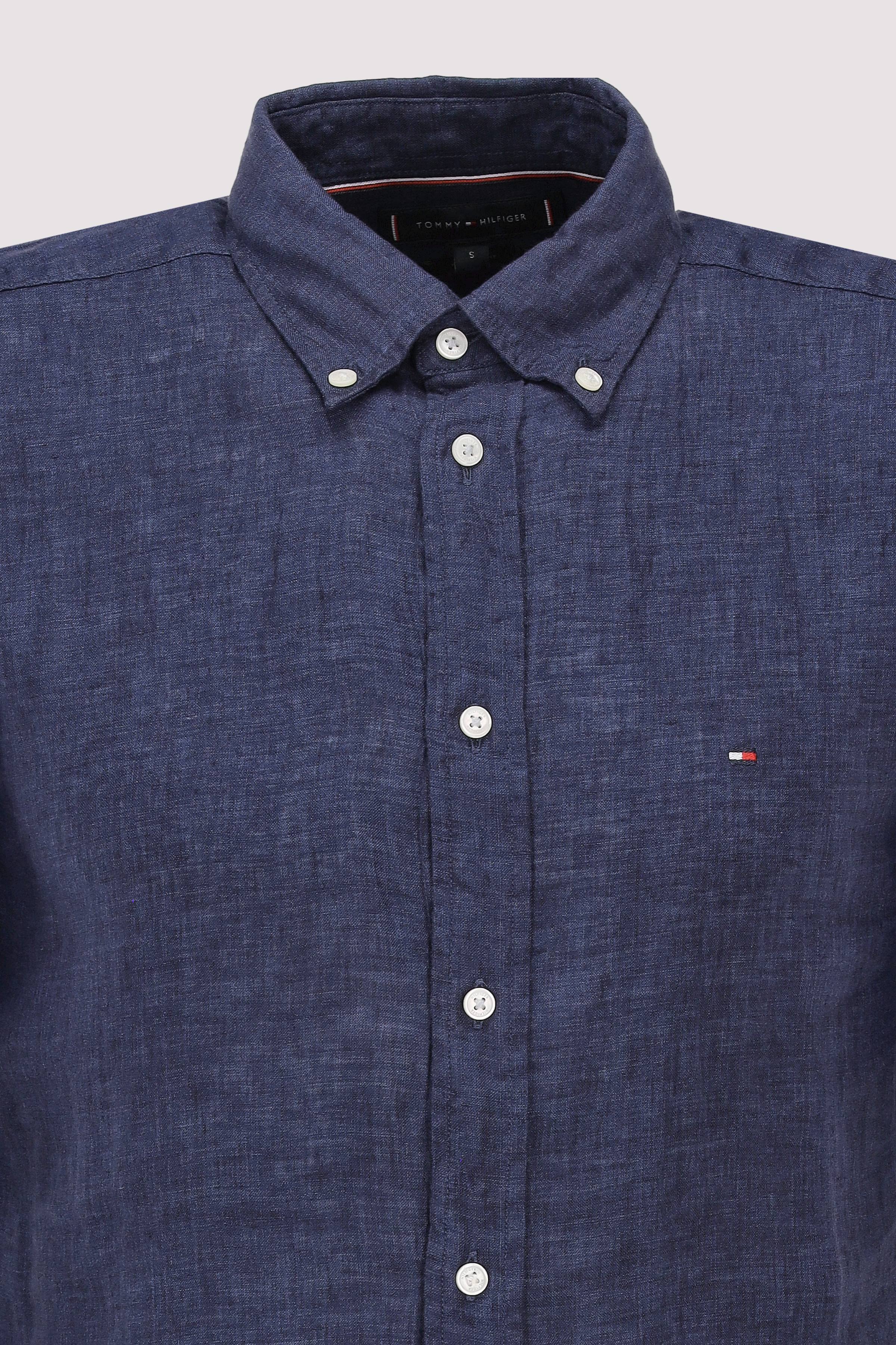 Tommy Hilfiger - PIGMENT DYED LINEN RF SHIRT S/