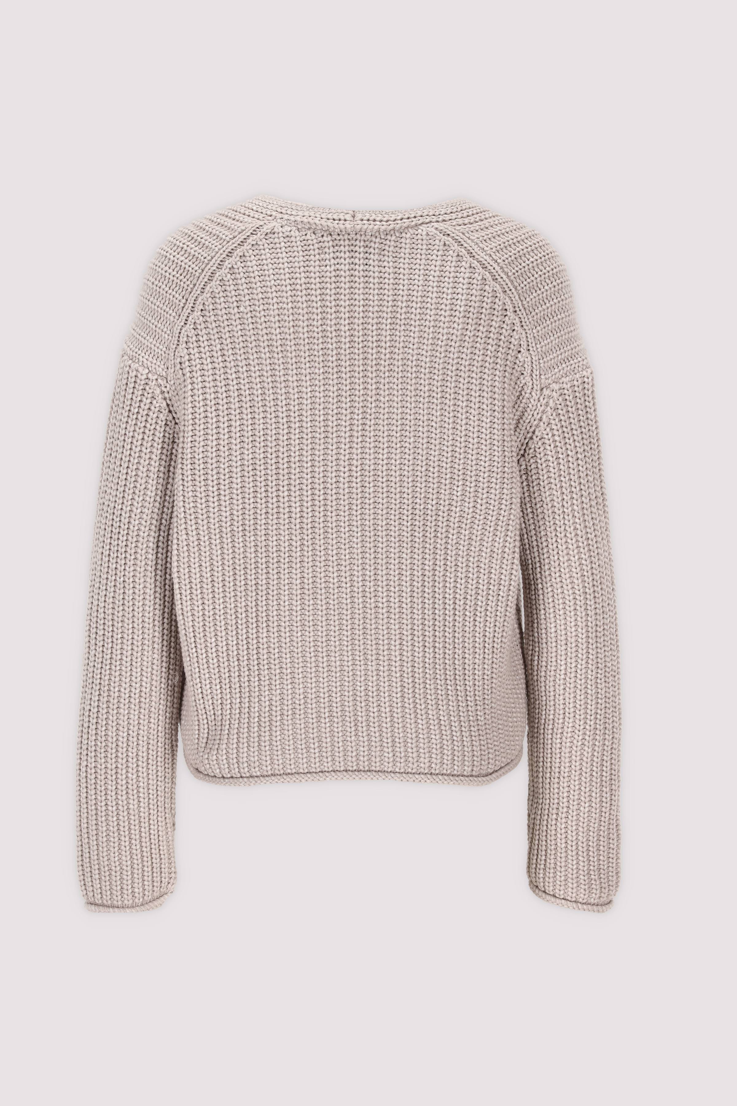 Beiger Rollkragenpullover aus Baumwolle