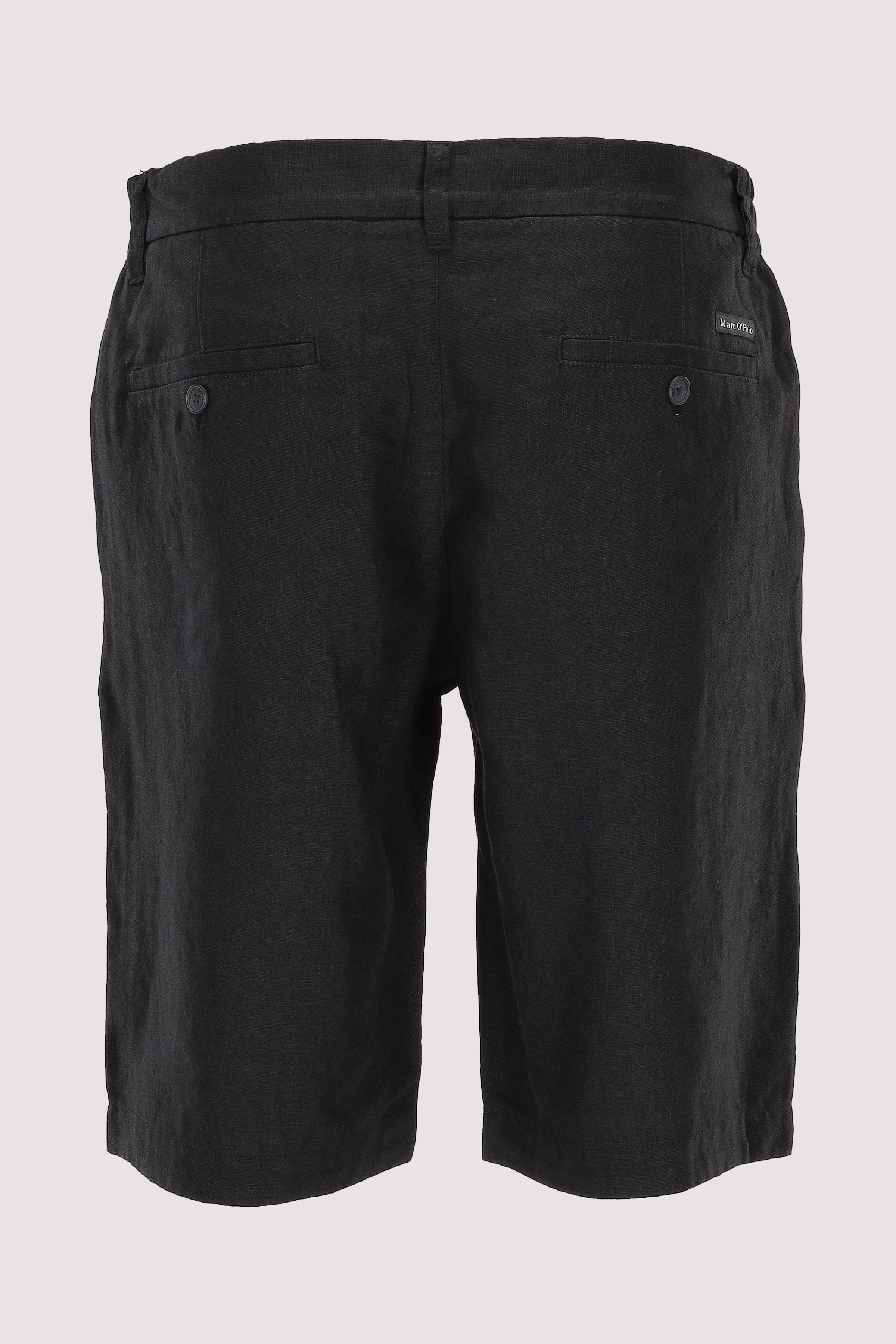 Marc O Polo Casual - Marc O'Polo Herren Leinenshorts schwarz