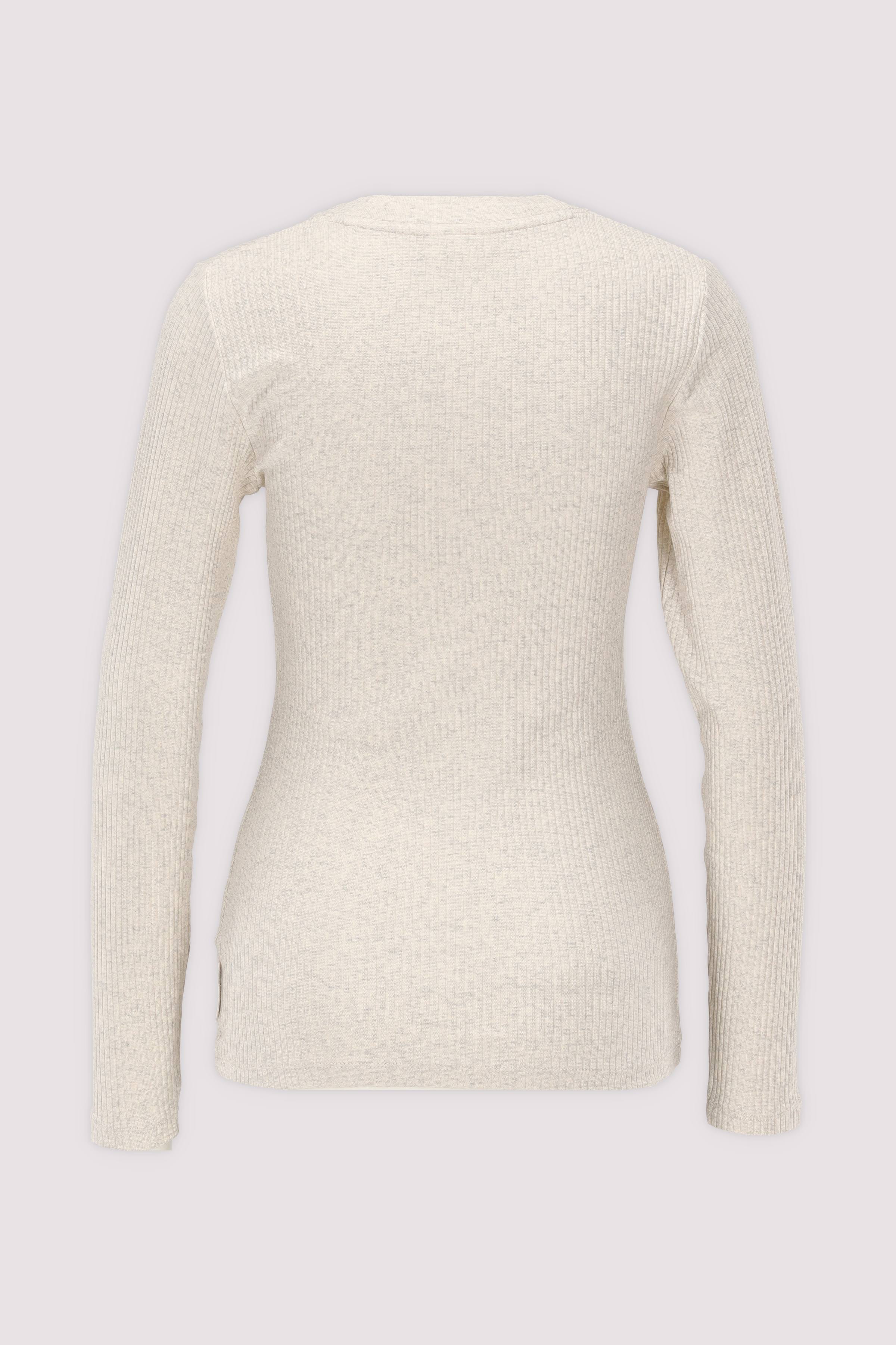 T-Shirt, LSL, Crewneck, Rib, S