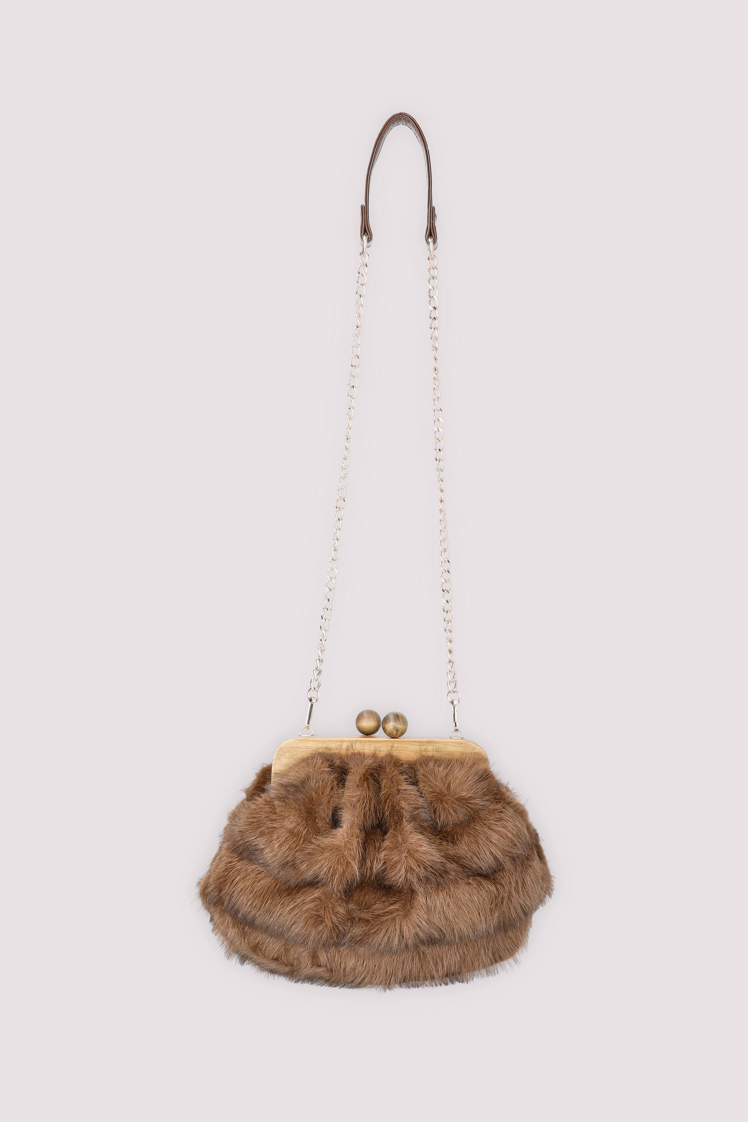 Braune Damen-Clutch für Abendlook