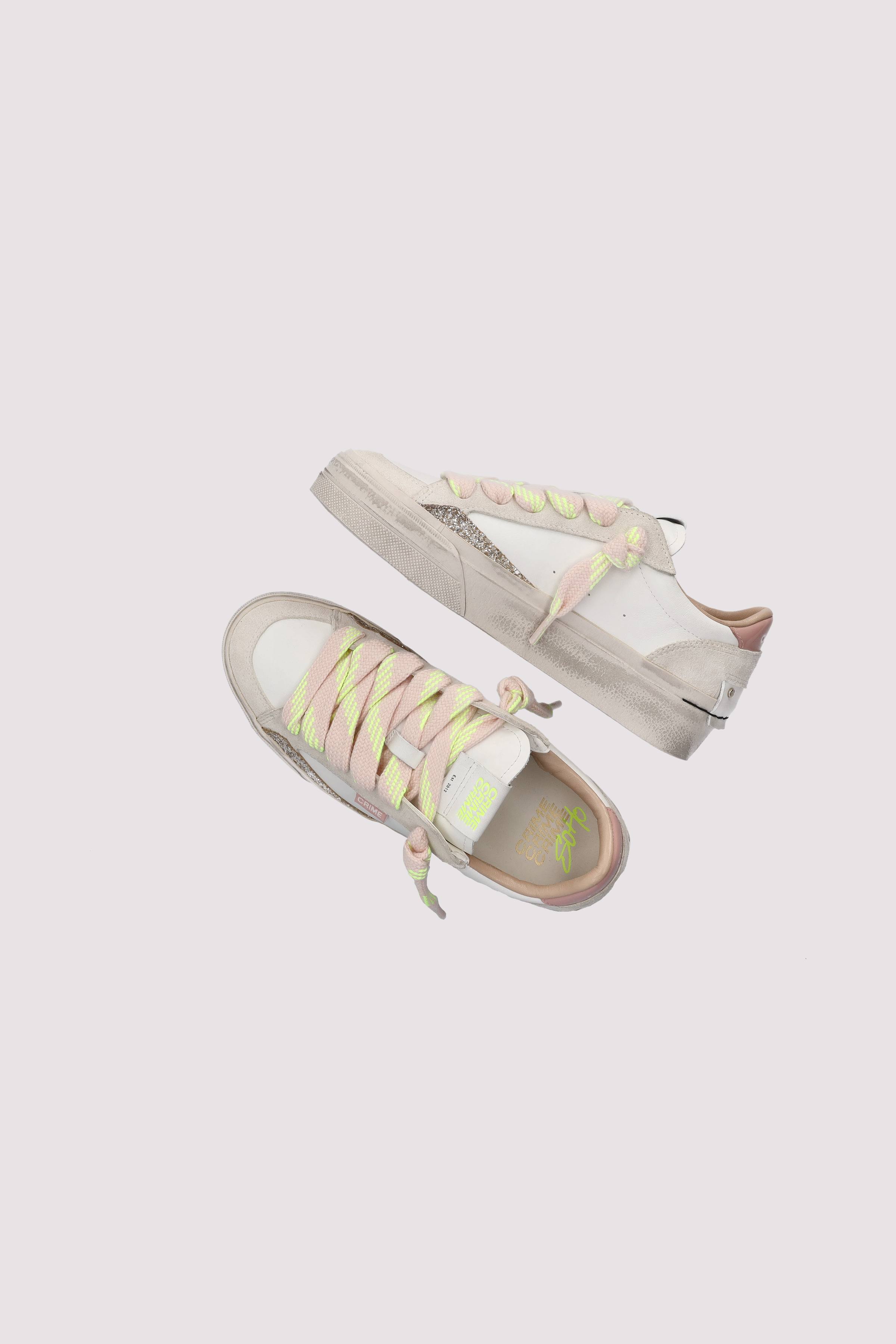 Crime London - Crime London Sneaker White Leder