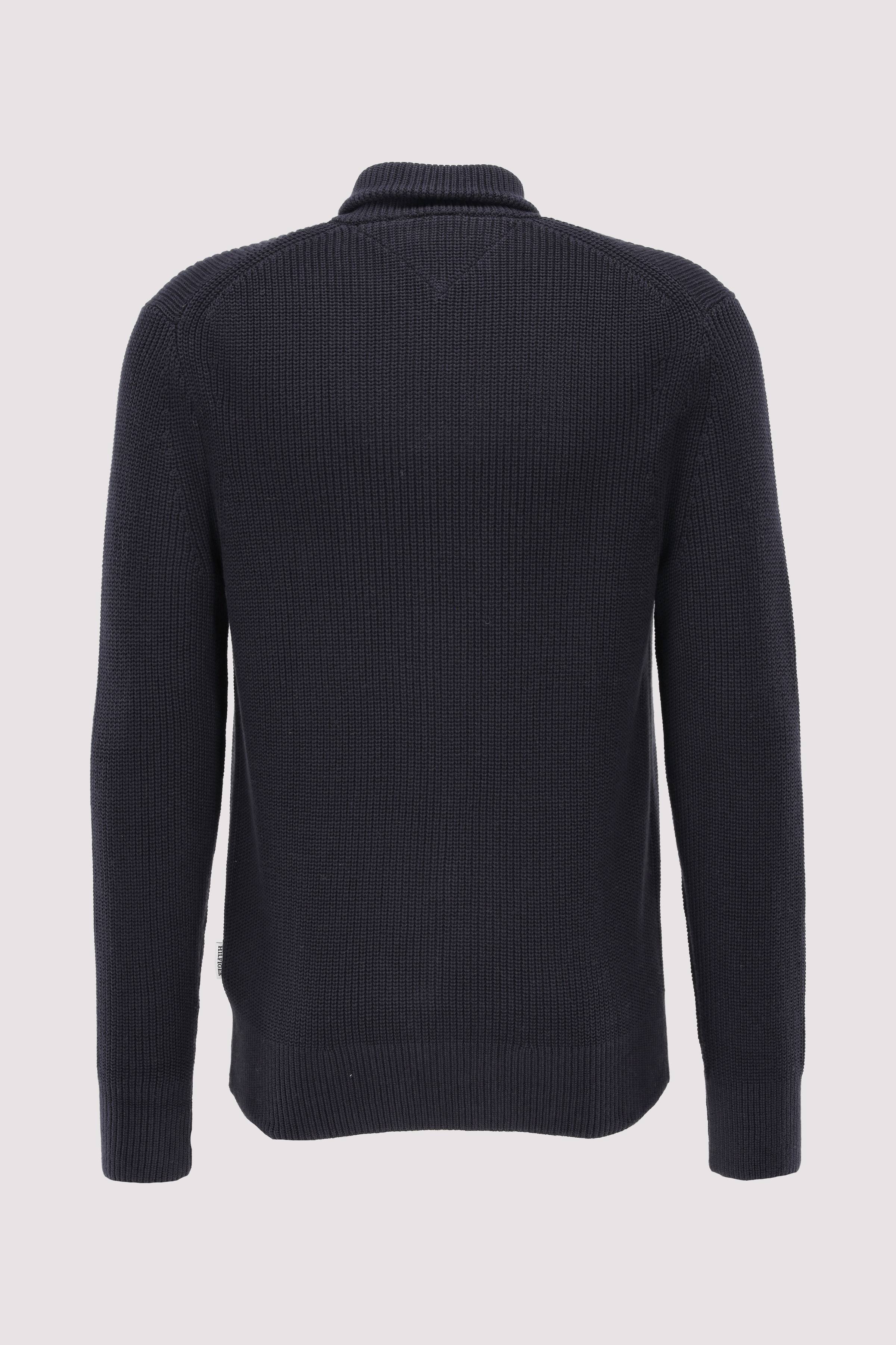 RIB COTTON ZIP THROUGH