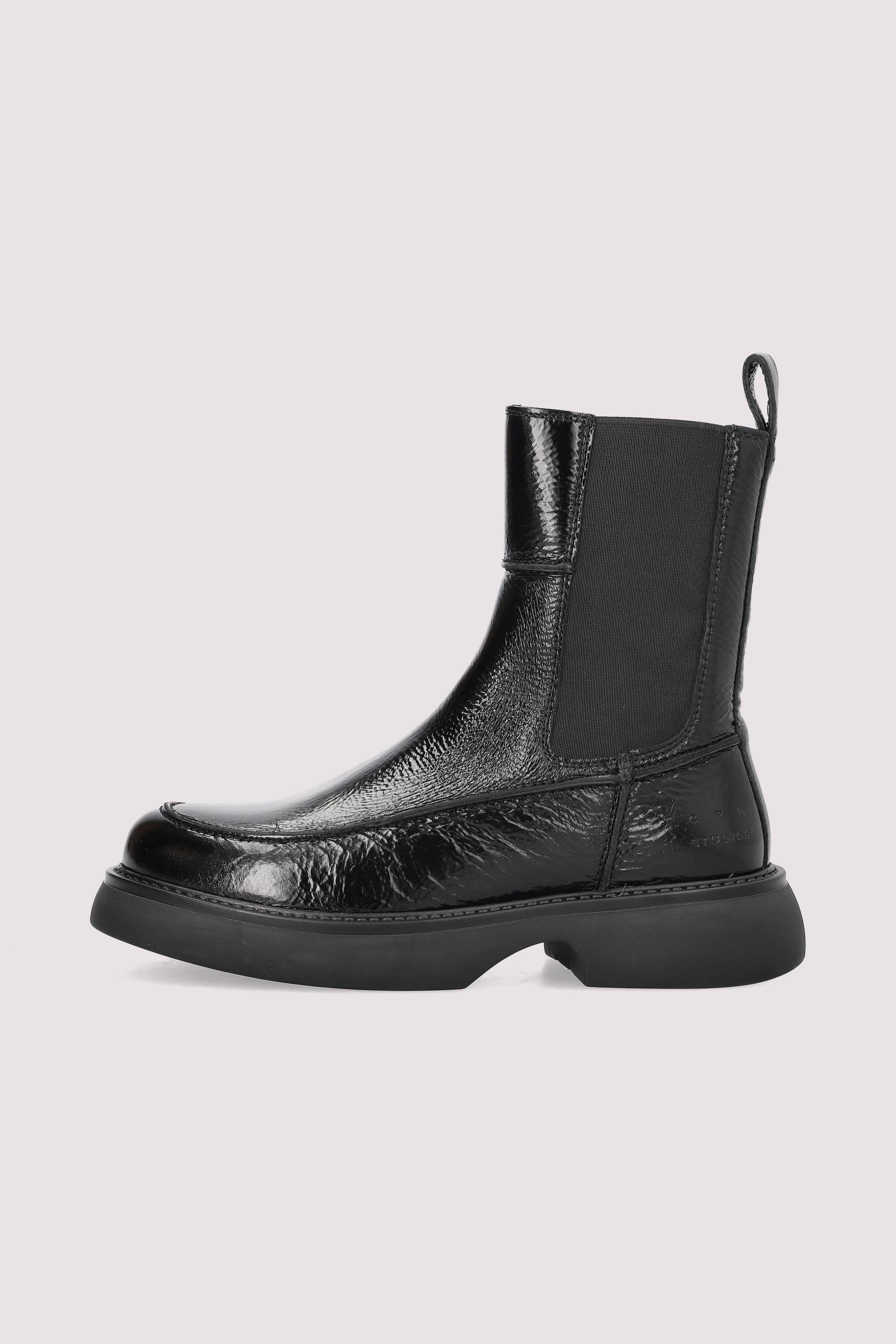 Patentleder-Boot in Schwarz von Copenhag