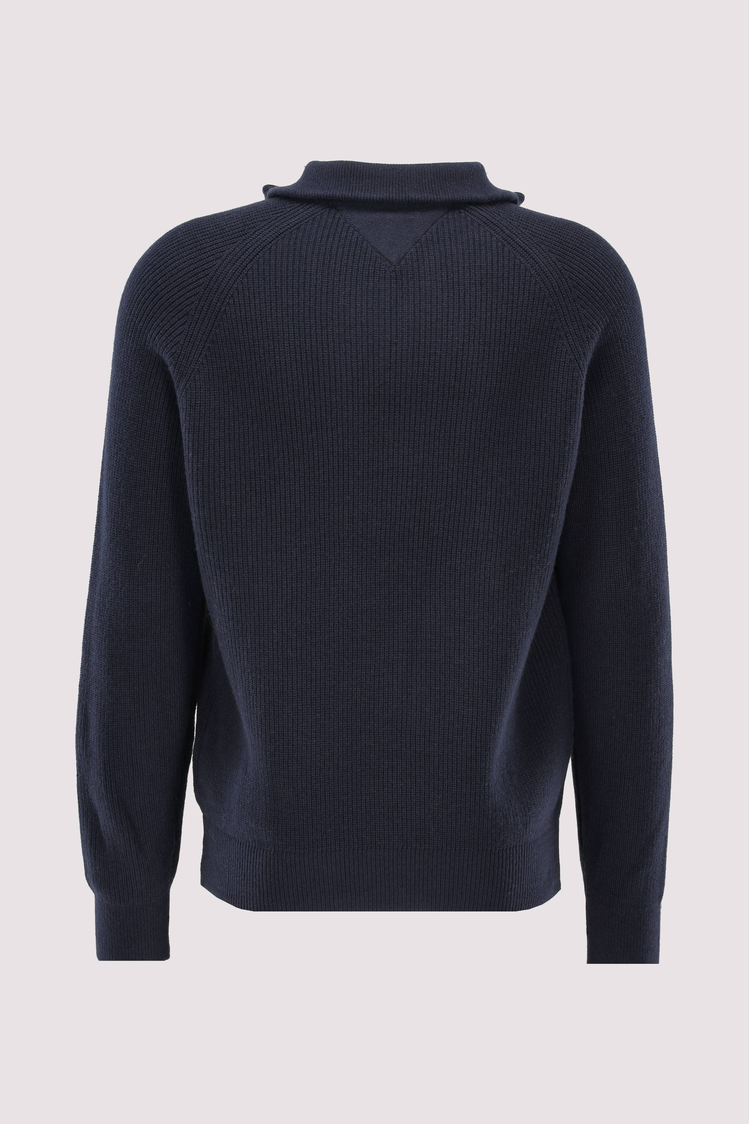 FISHERMAN RIB ZIP MOCK