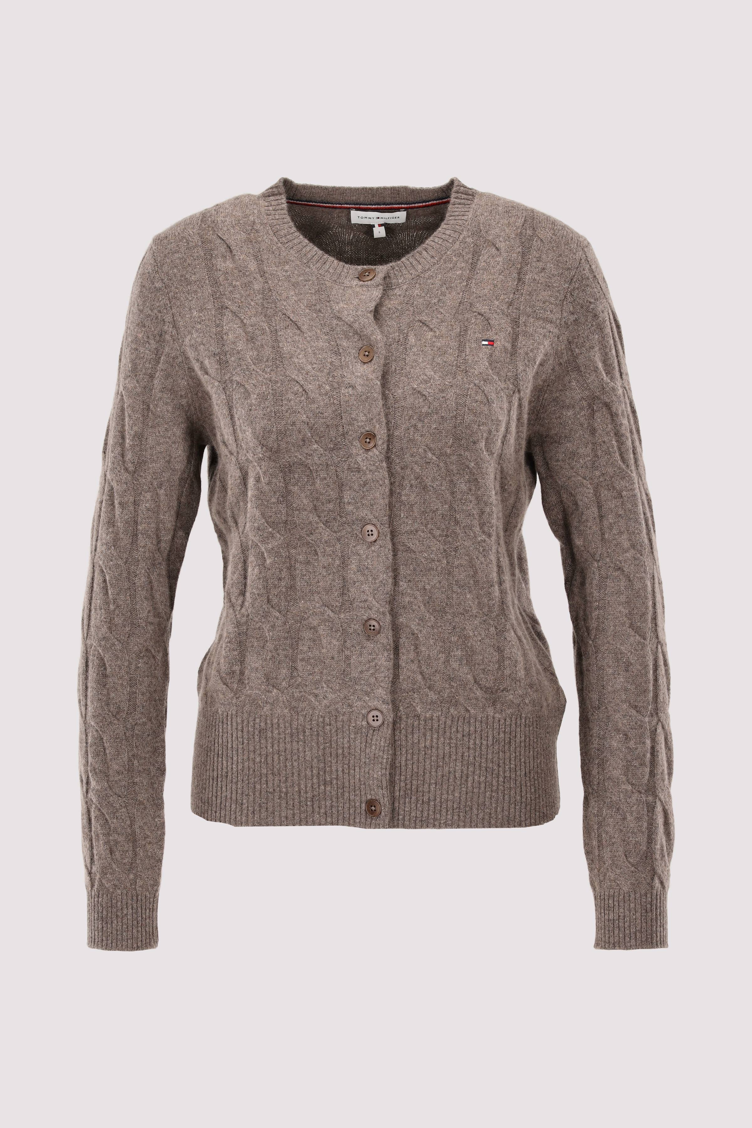 Kurze Strickjacke braun Tommy Hilfiger