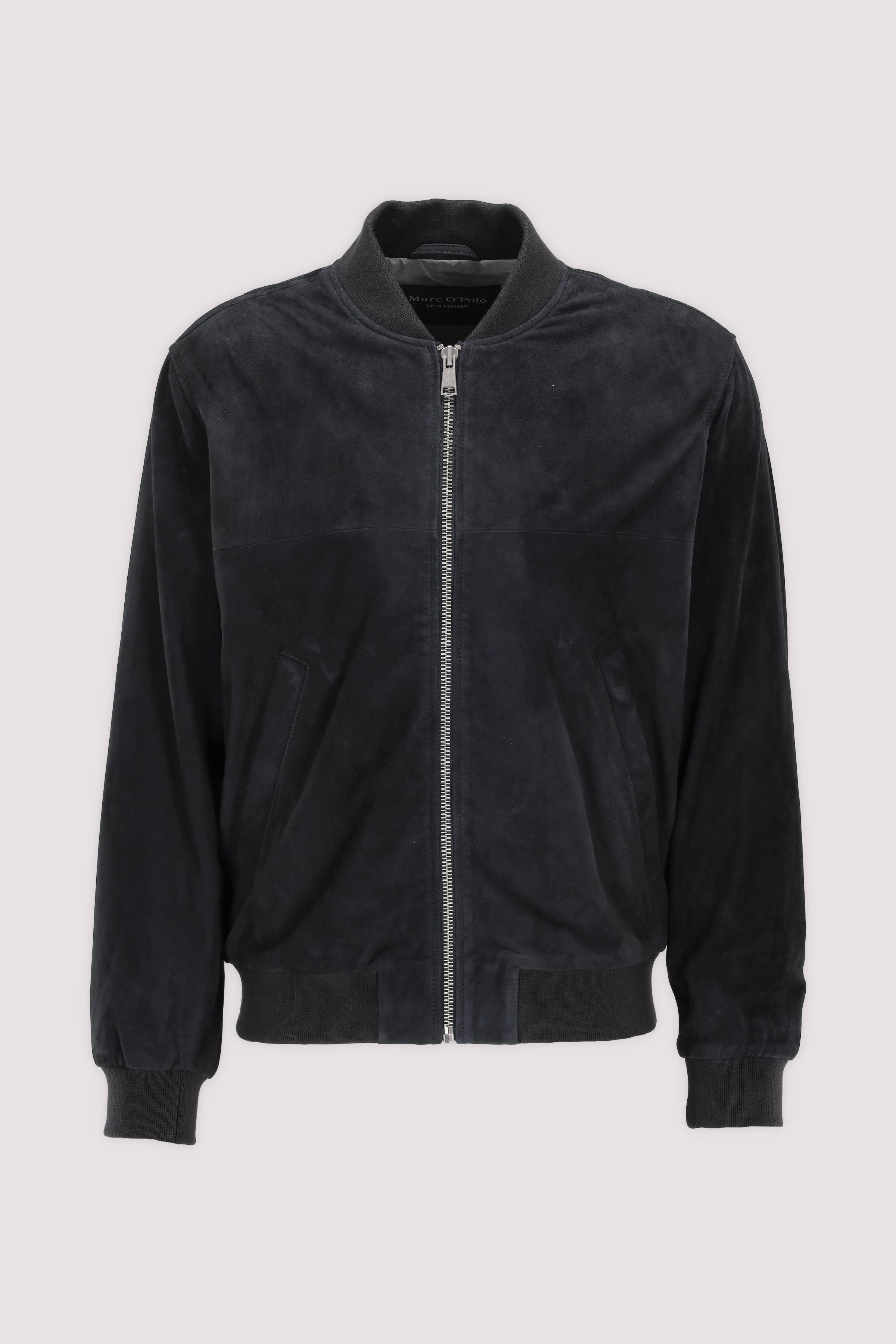 Marc O'Polo Lederjacke Dark Navy