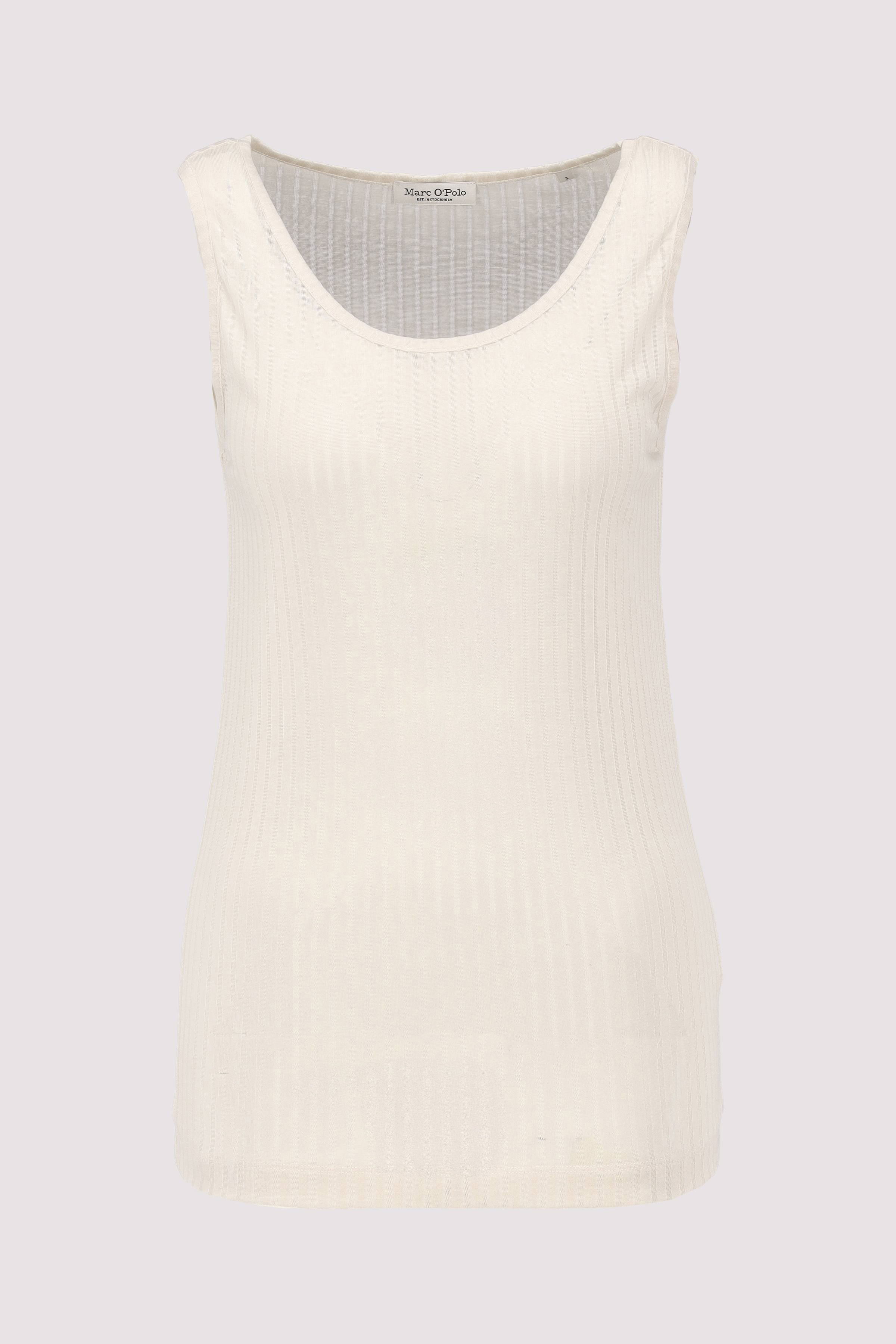 Top, round neck rib
