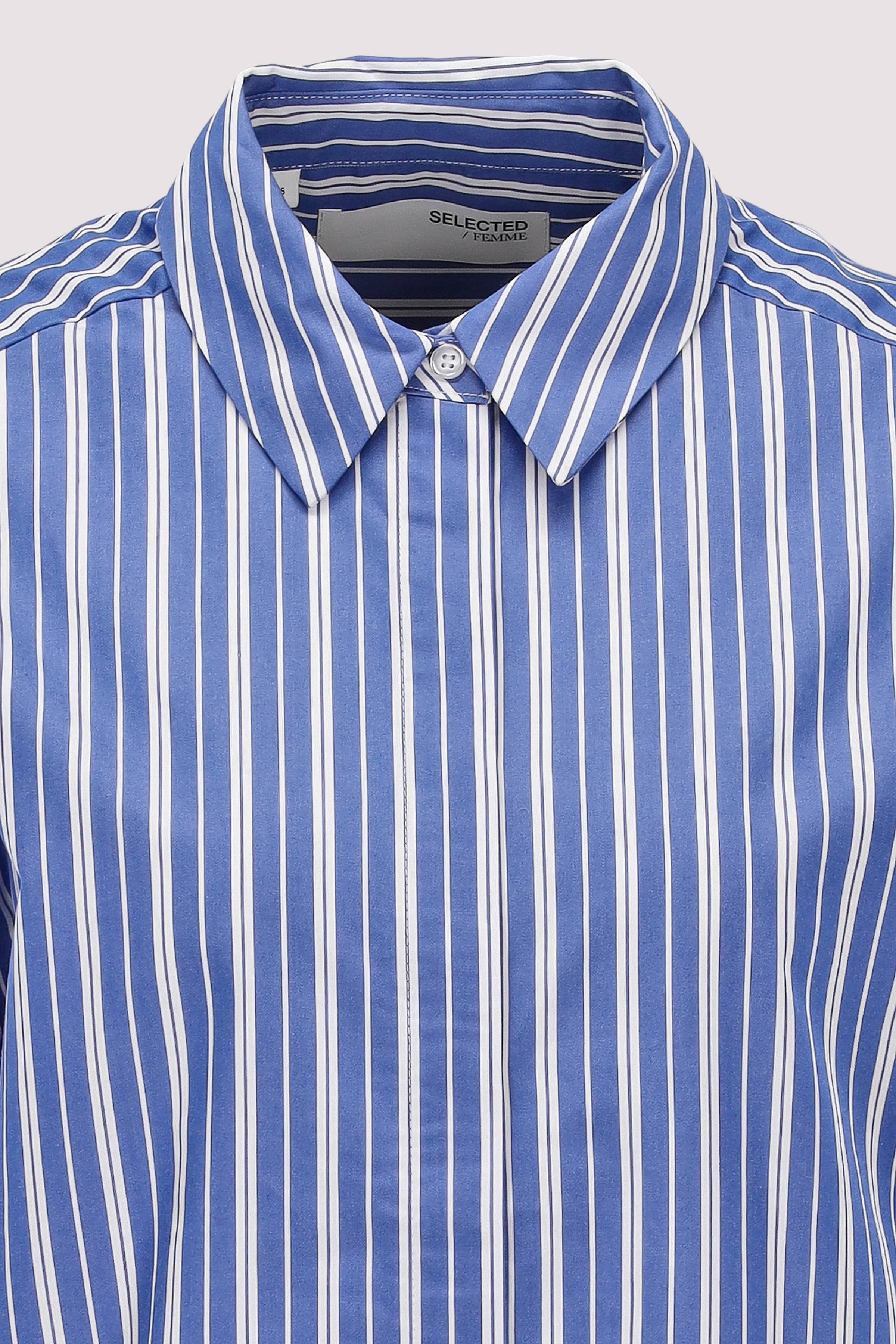 Selected - SLFFIA 2/4 CROPPED STRIPED SHI Selected - SLFFIA 2/4 CROPPED STRIPED SHI