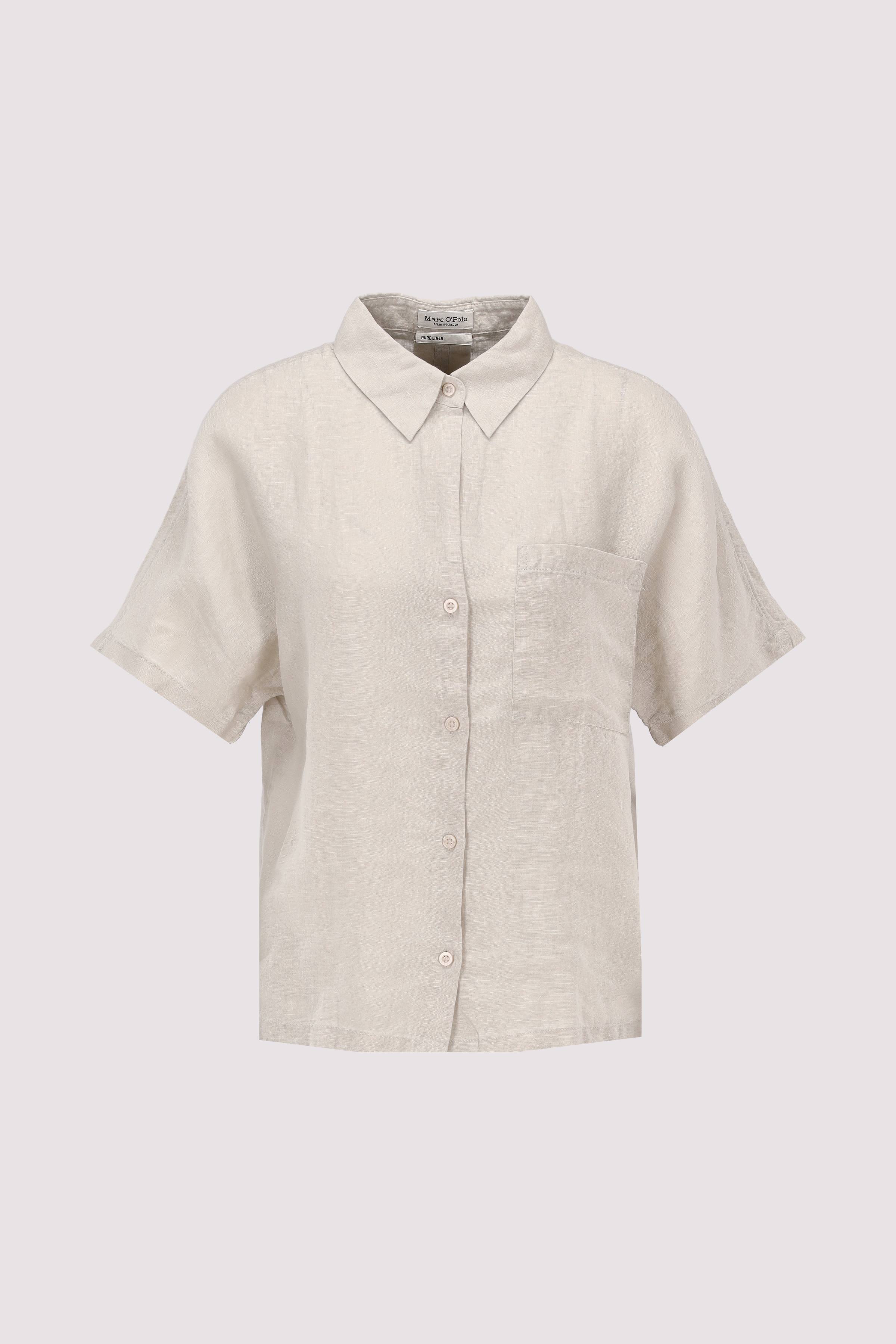 Blouse, shirt collar, short sl