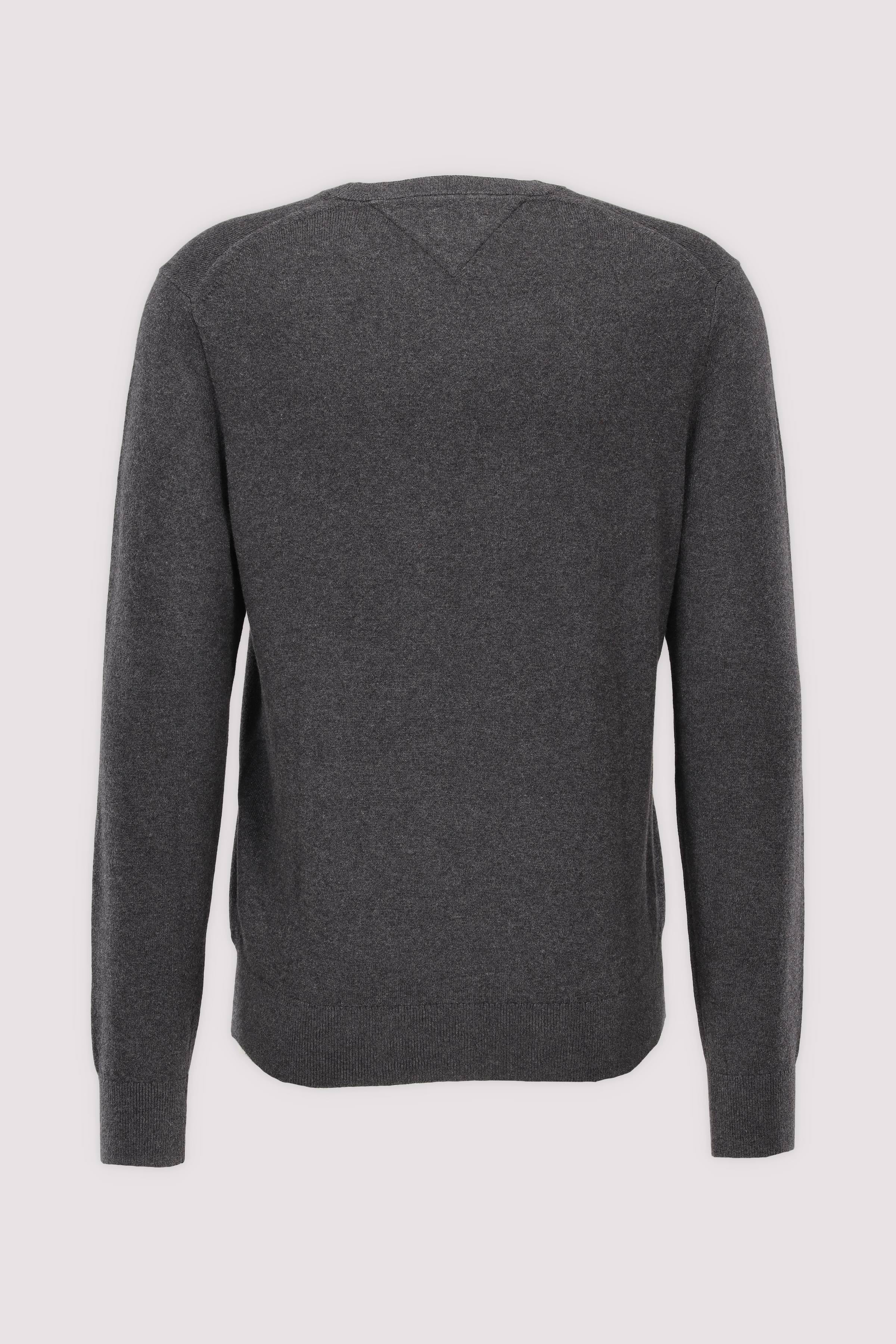 Tommy Hilfiger - Tommy Hilfiger bio-Rundhalspullover grau