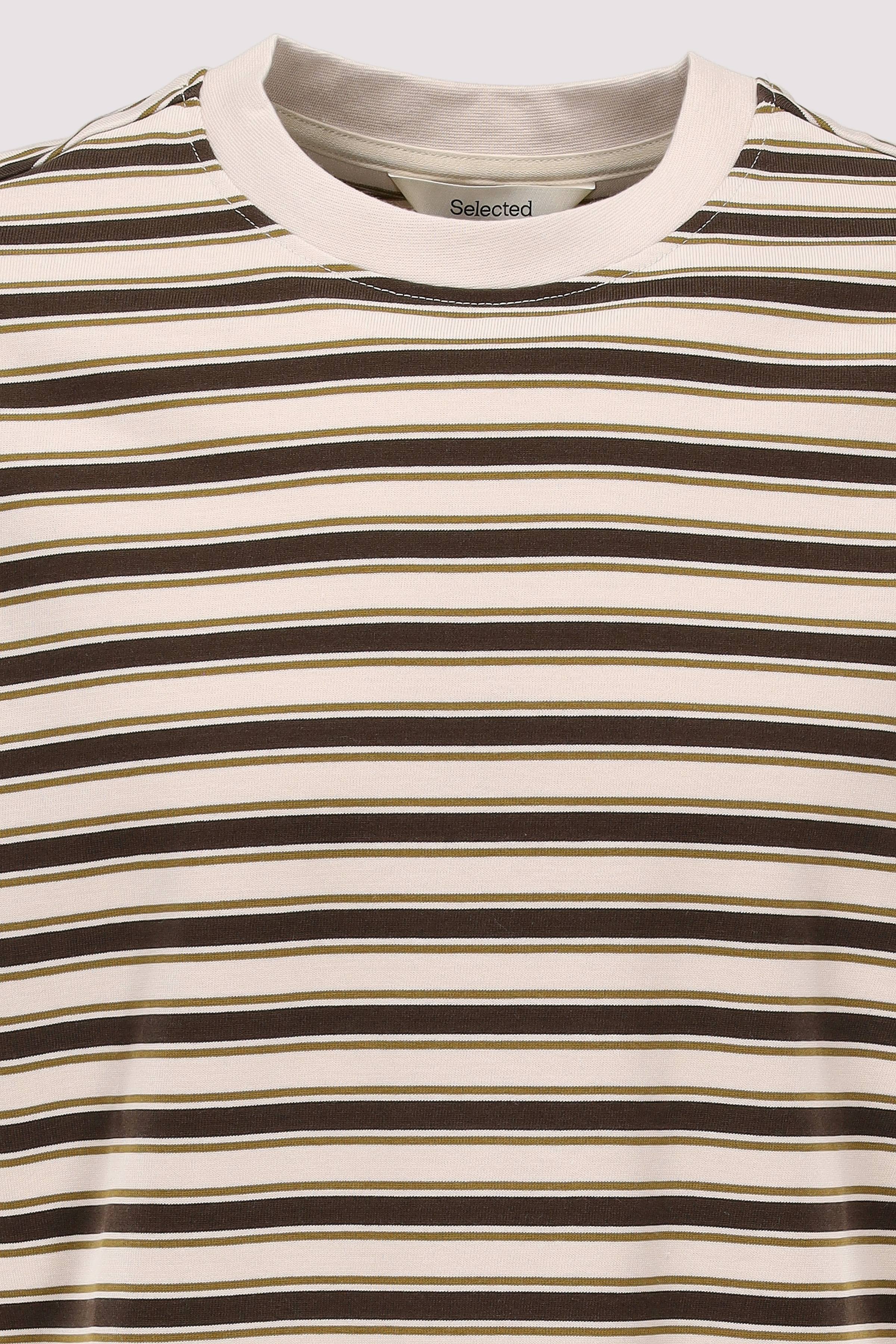 Selected - Selected Kurzarm-T-Shirt Oatmeal