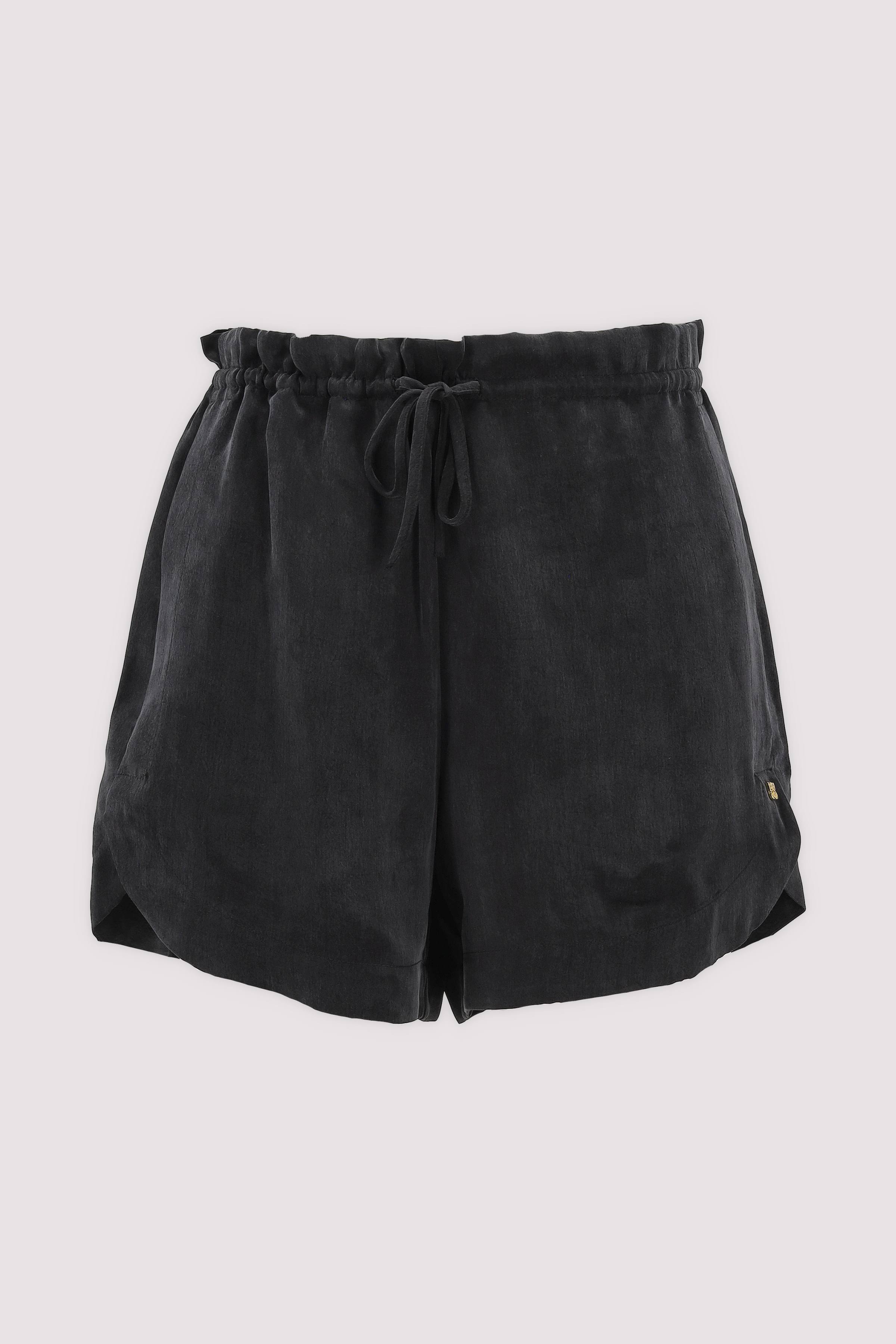 HUGO Shorts aus Cupro Schwarz