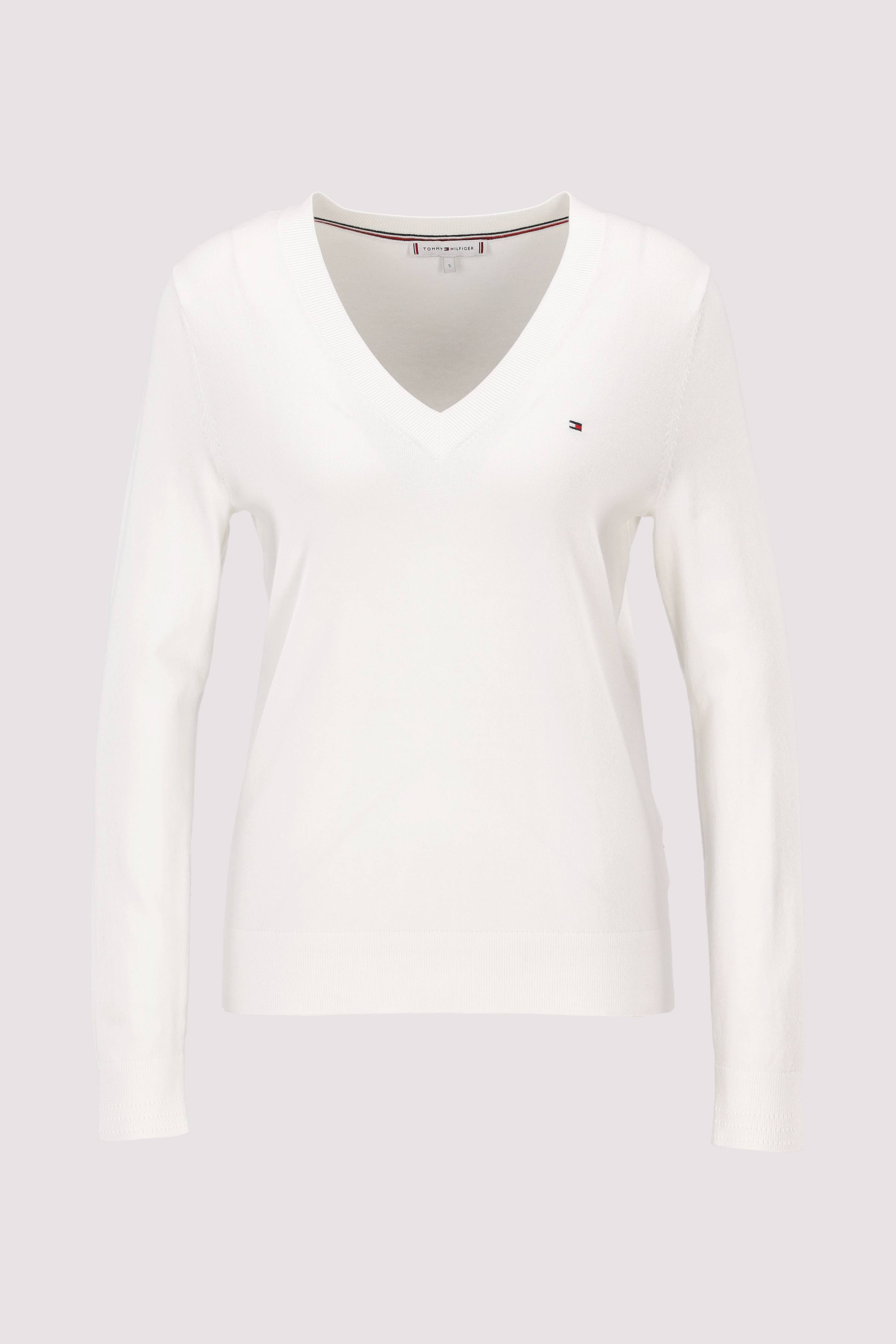CO JERSEY STITCH V-NK SWEATER