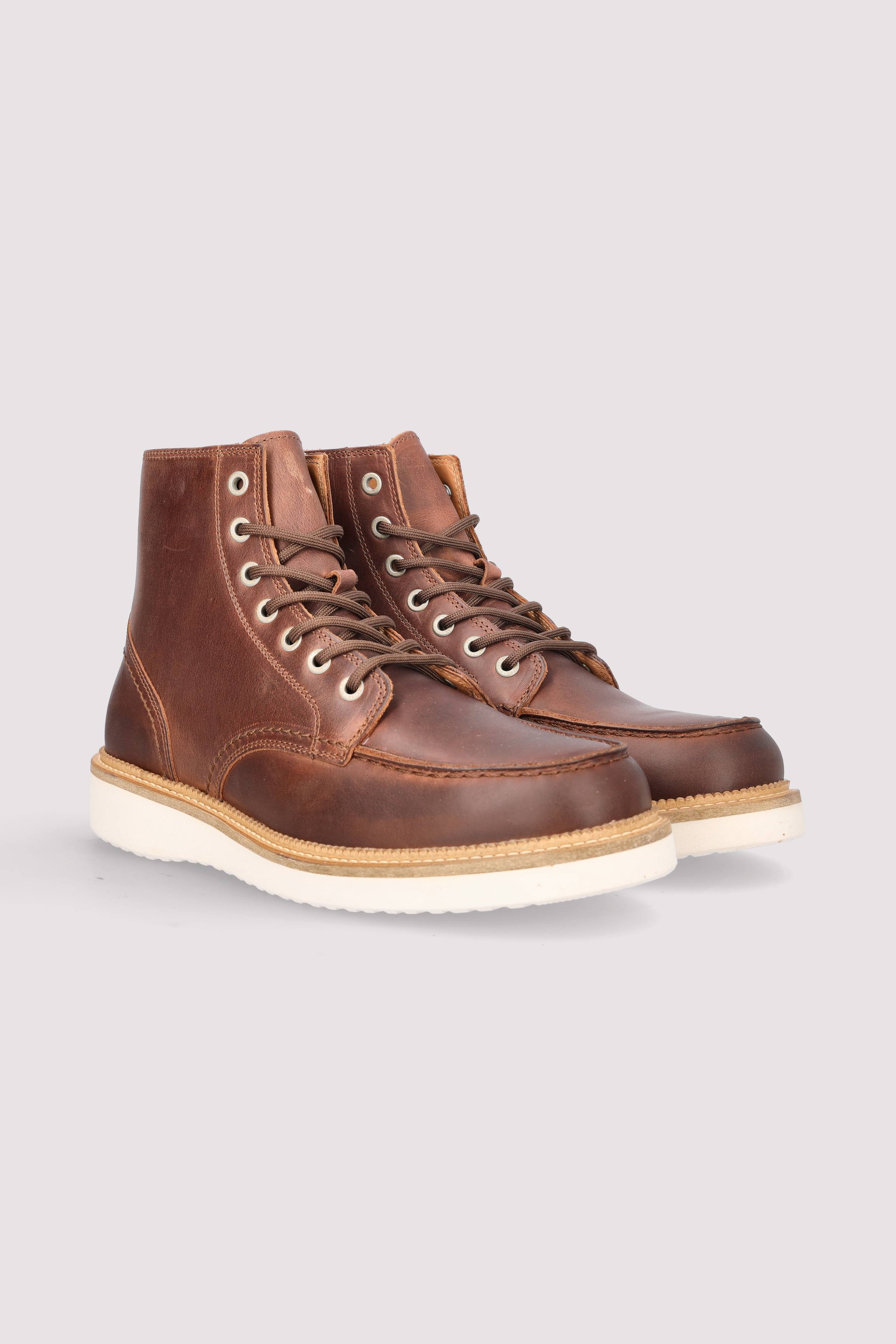 Selected - SLHTEO NEW LEATHER MOC-TOE BOO