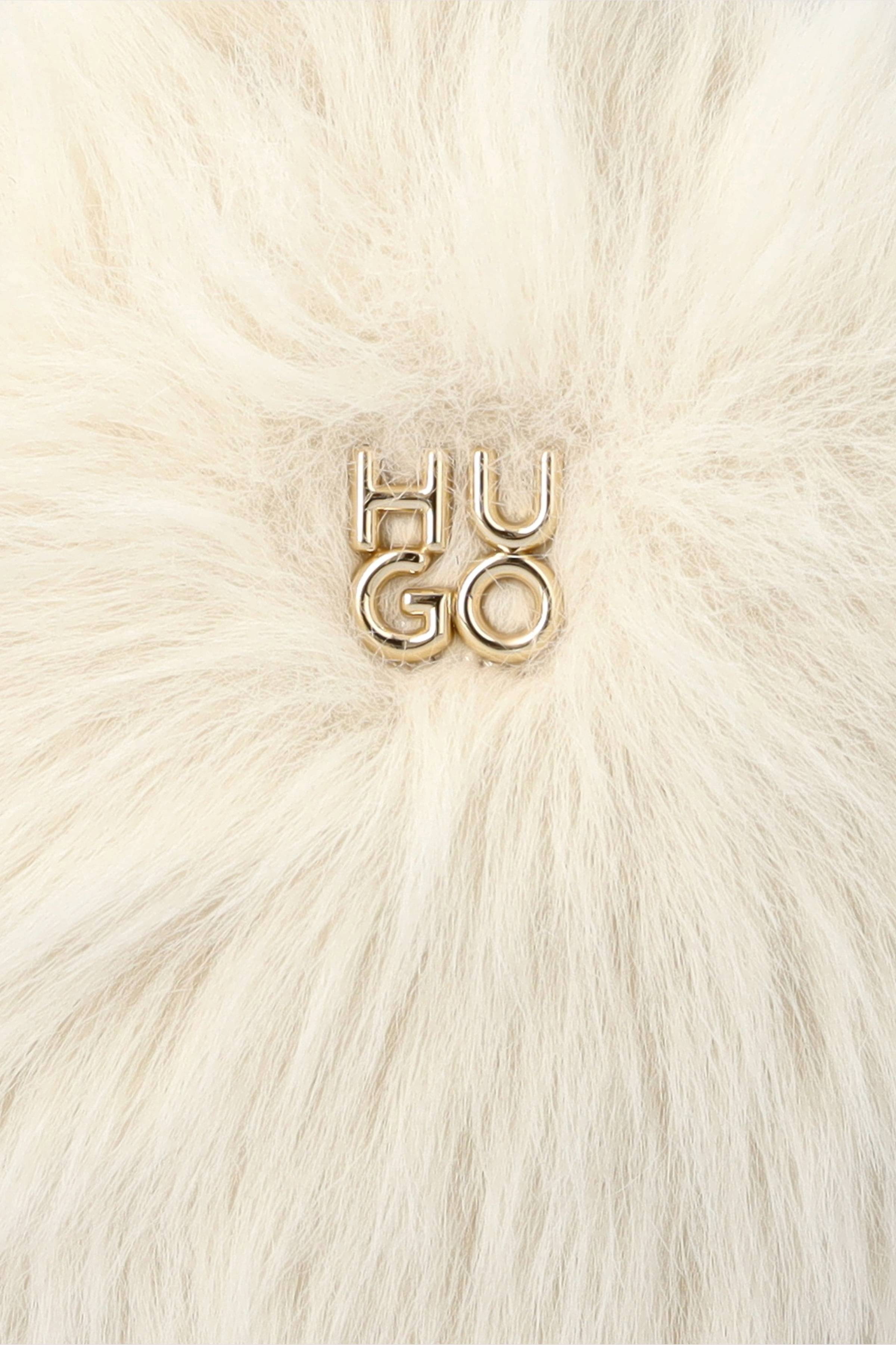 HUGO - HUGO Ohrwärmer in Open white mit Logo