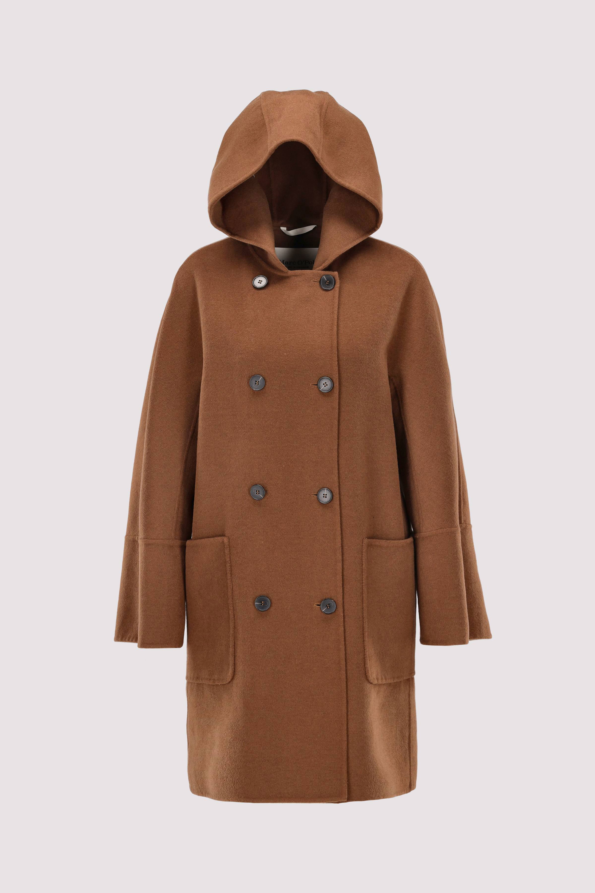 Marc O´Polo International - Hooded wool coat, double face 