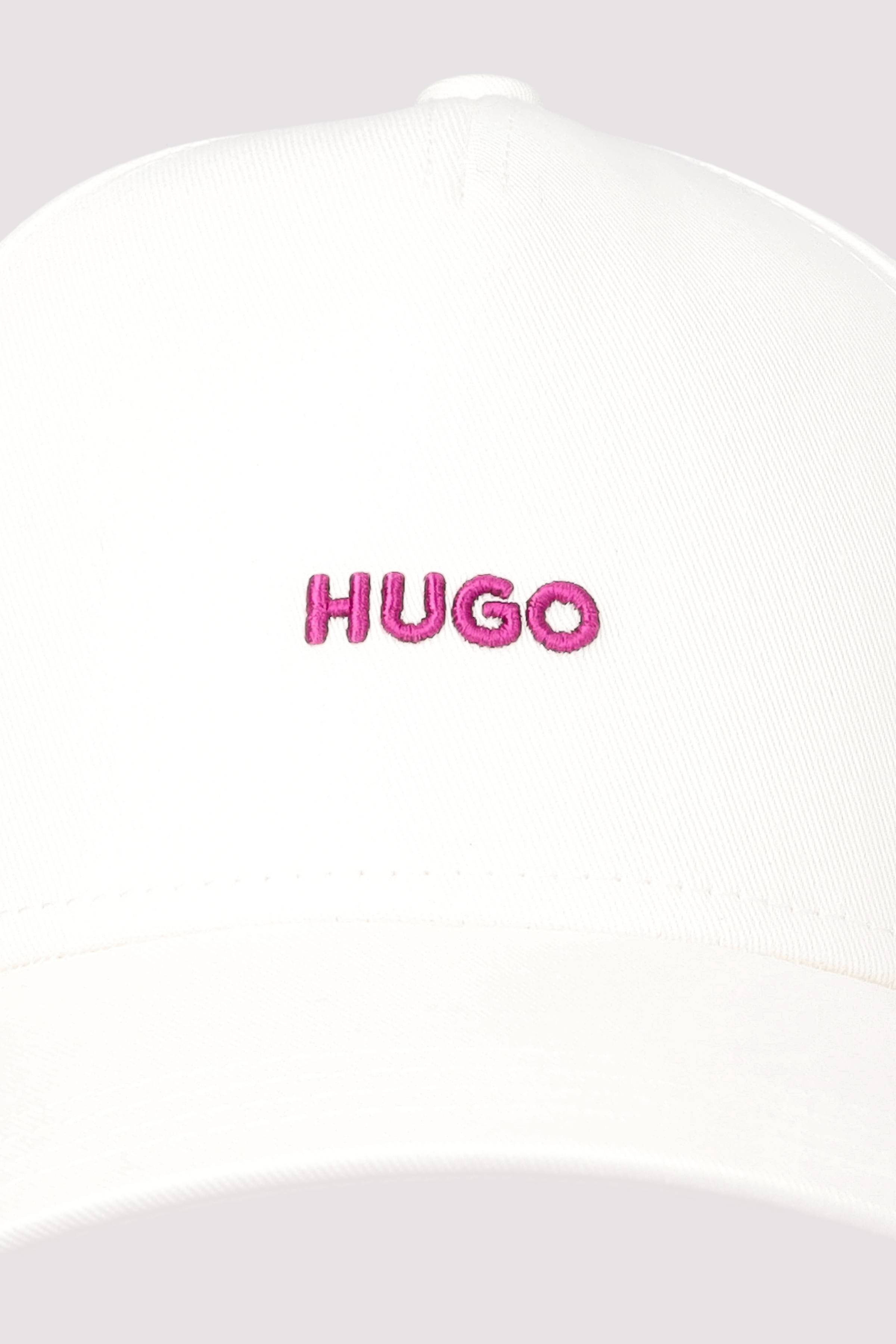 HUGO Damen Cap Open white Baumwolle