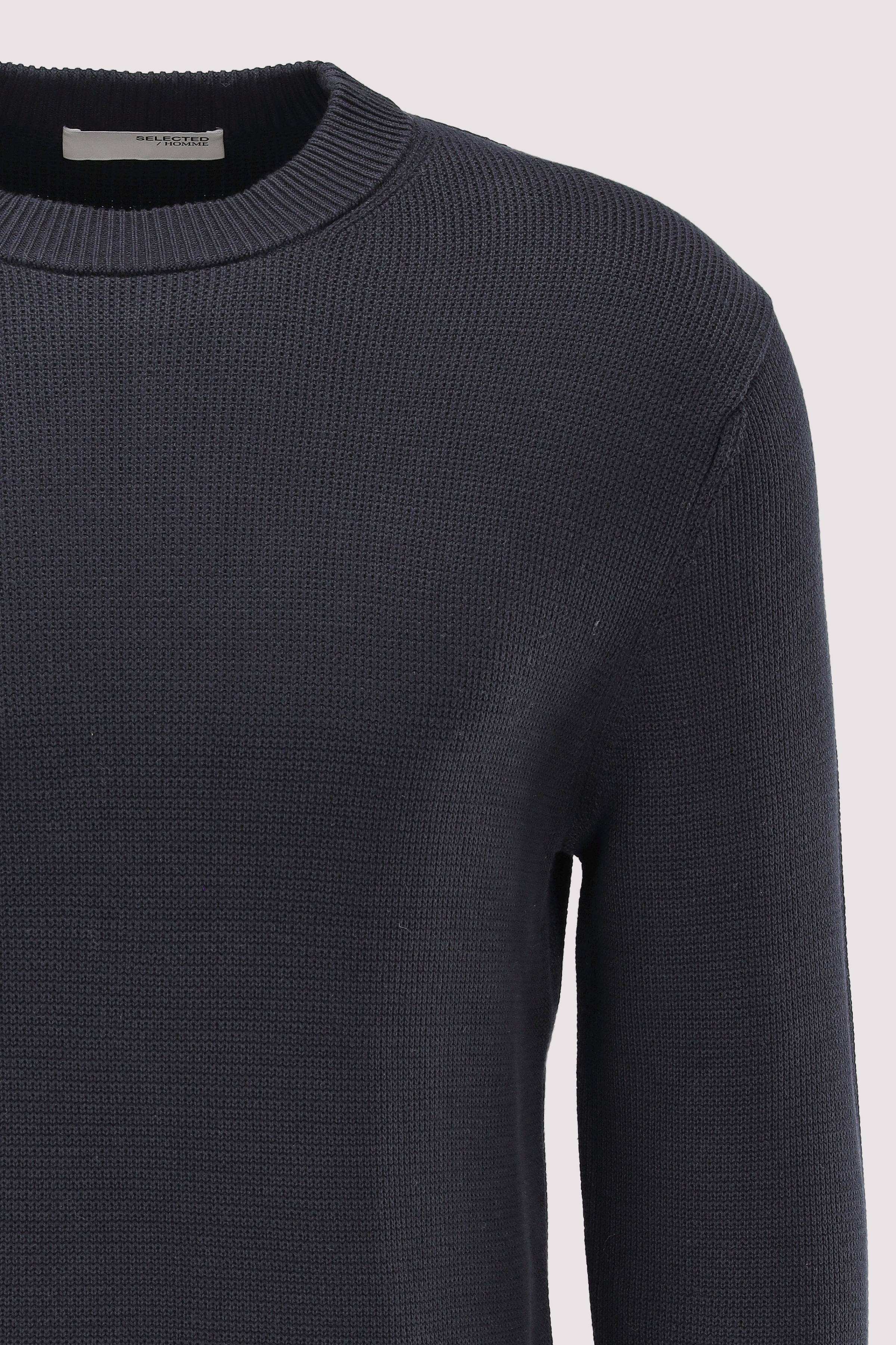Selected - SLHDANE LS KNIT STRUCTURE CREW