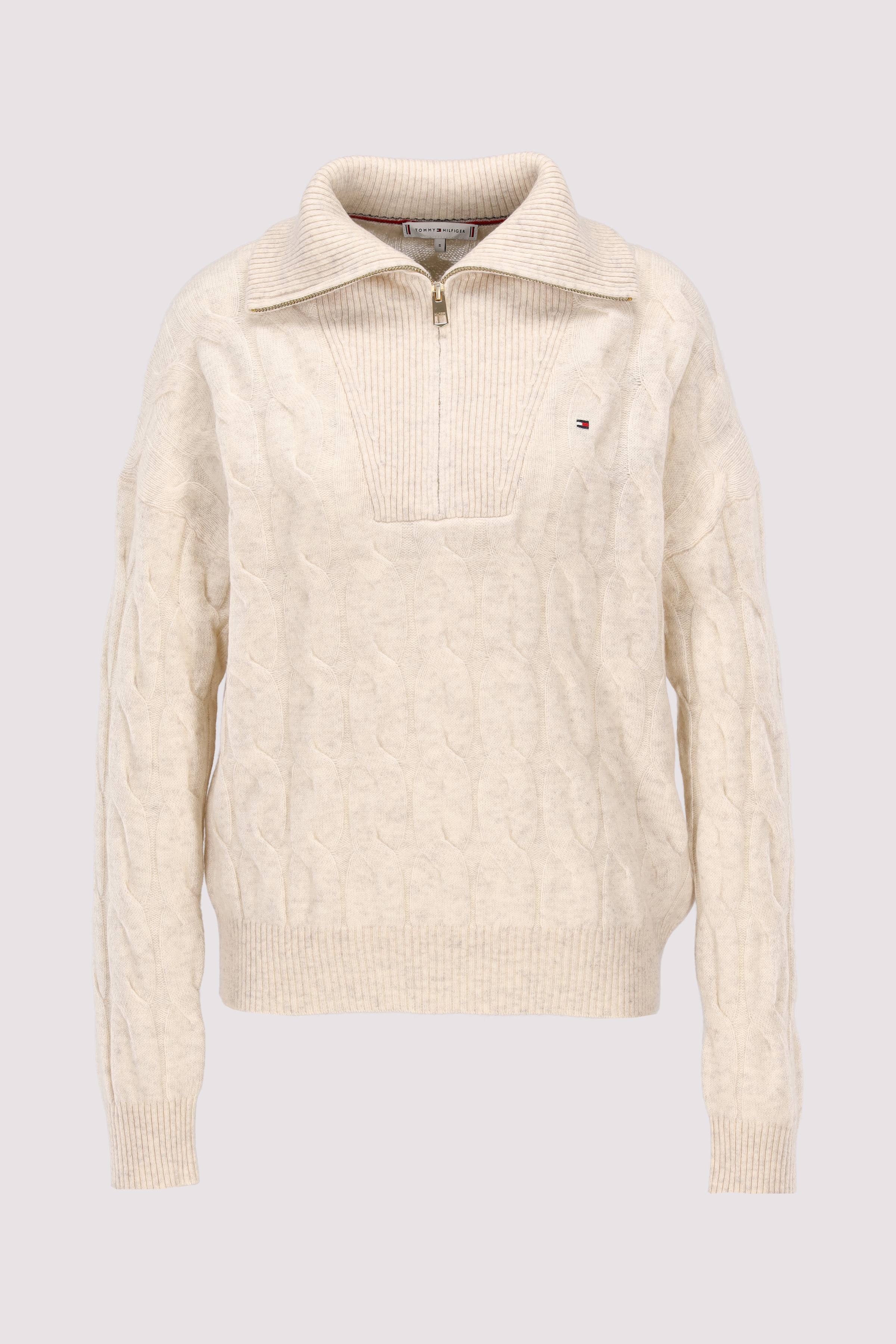 SOFT WOOL CABLE 1/2 ZIP LS SWT