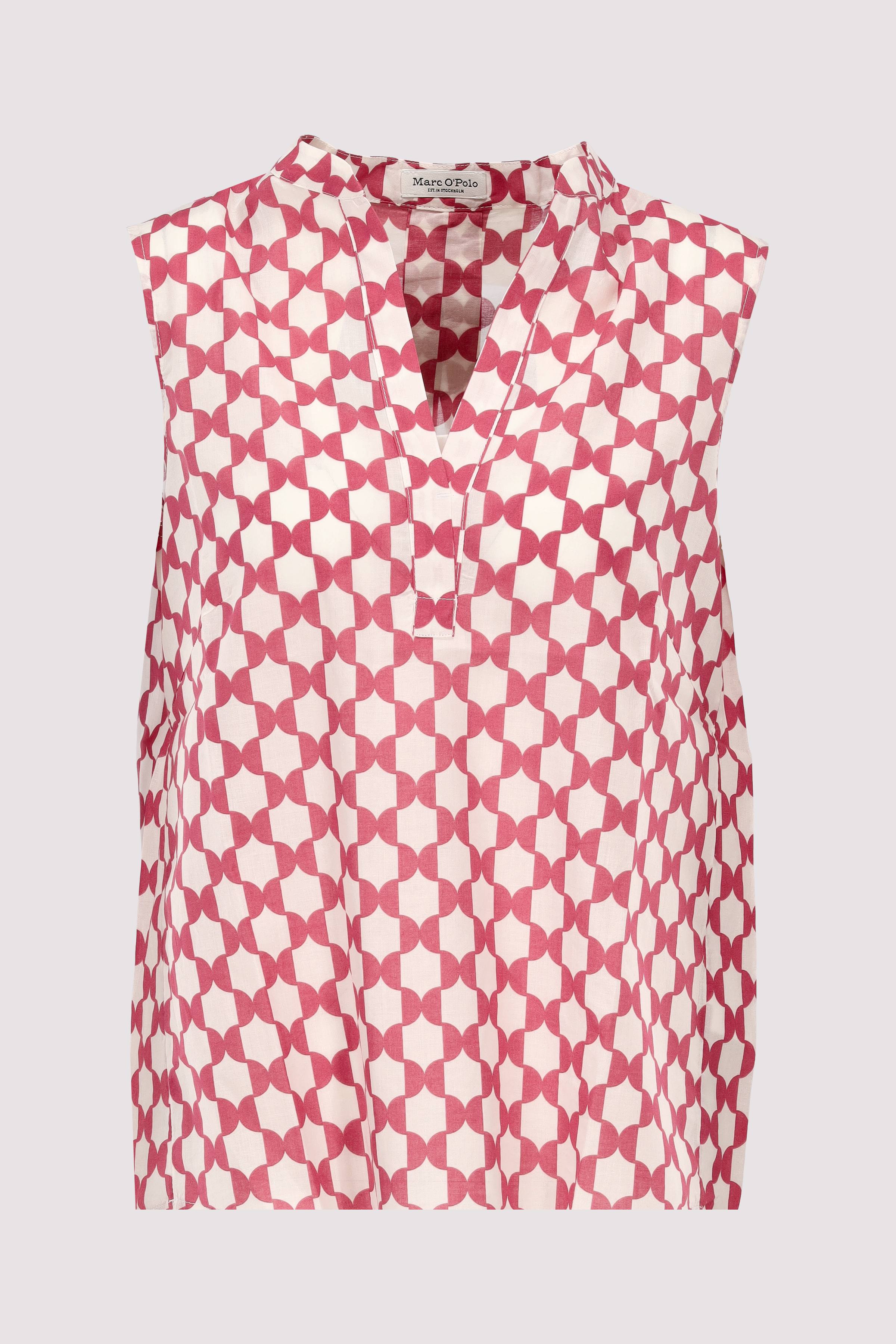 Woven Top, flared shape, v-nec