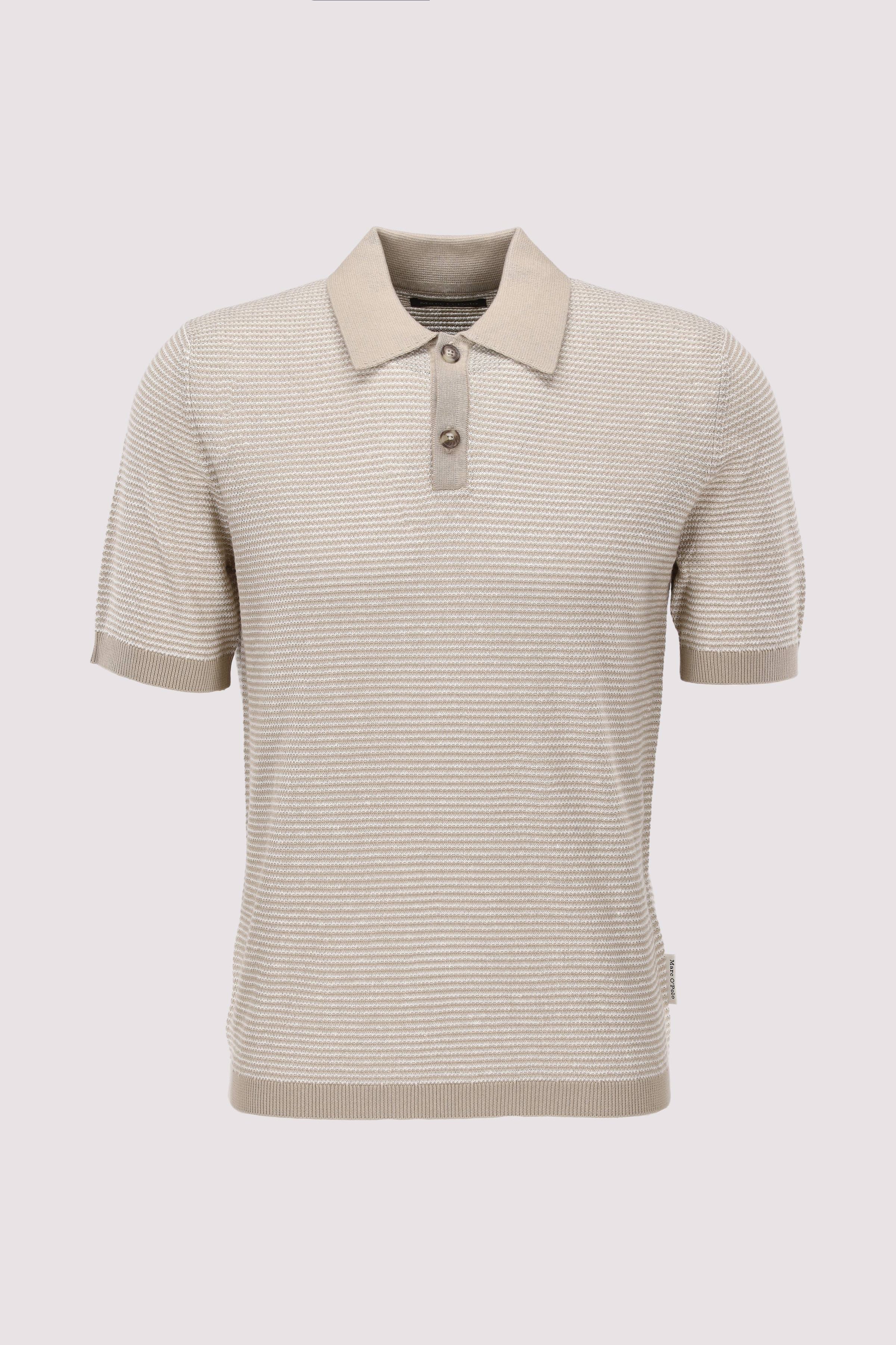 Polo Shirt, linen, structured 