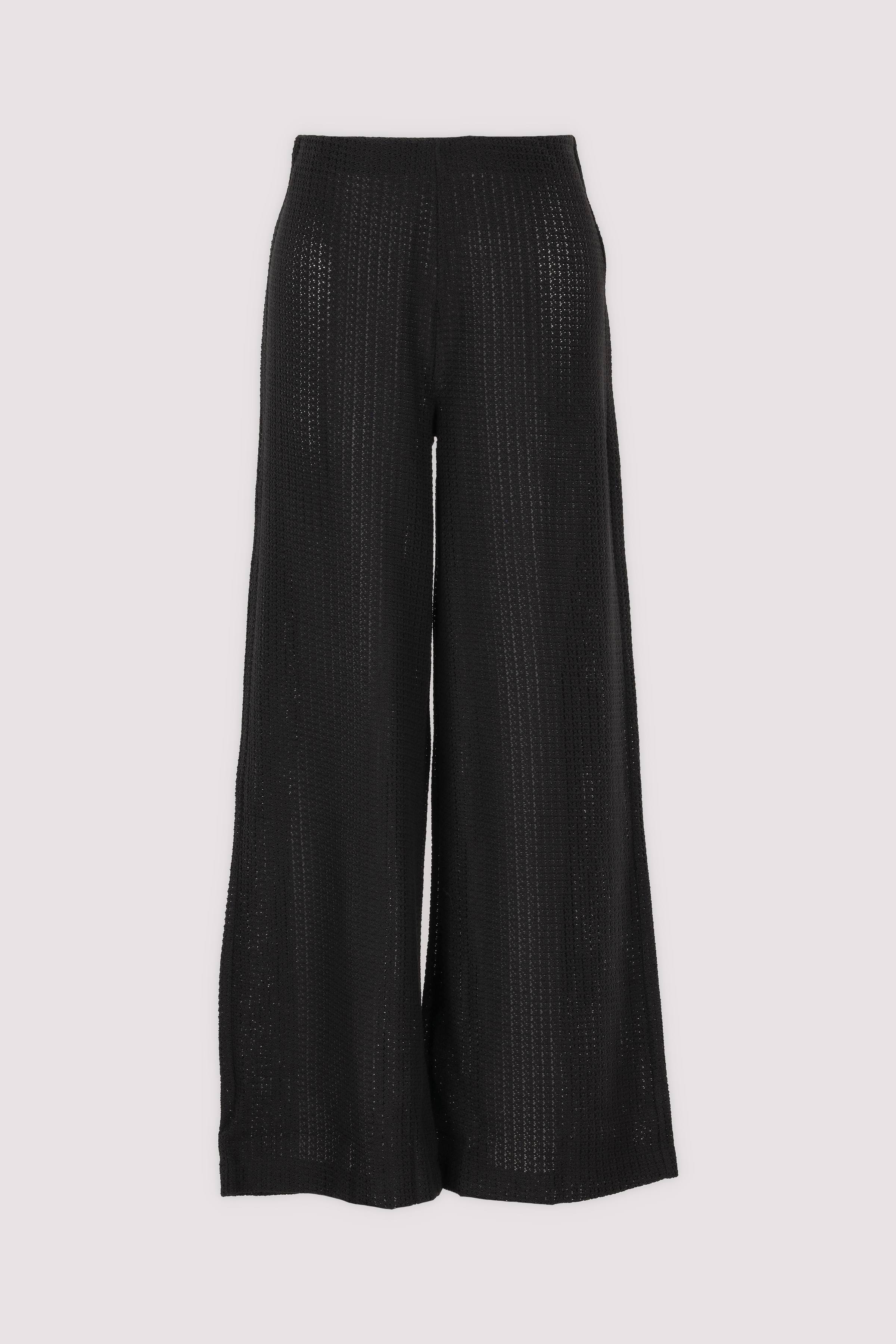 Marc O'Polo Damen Wide-Leg Hose Schwarz