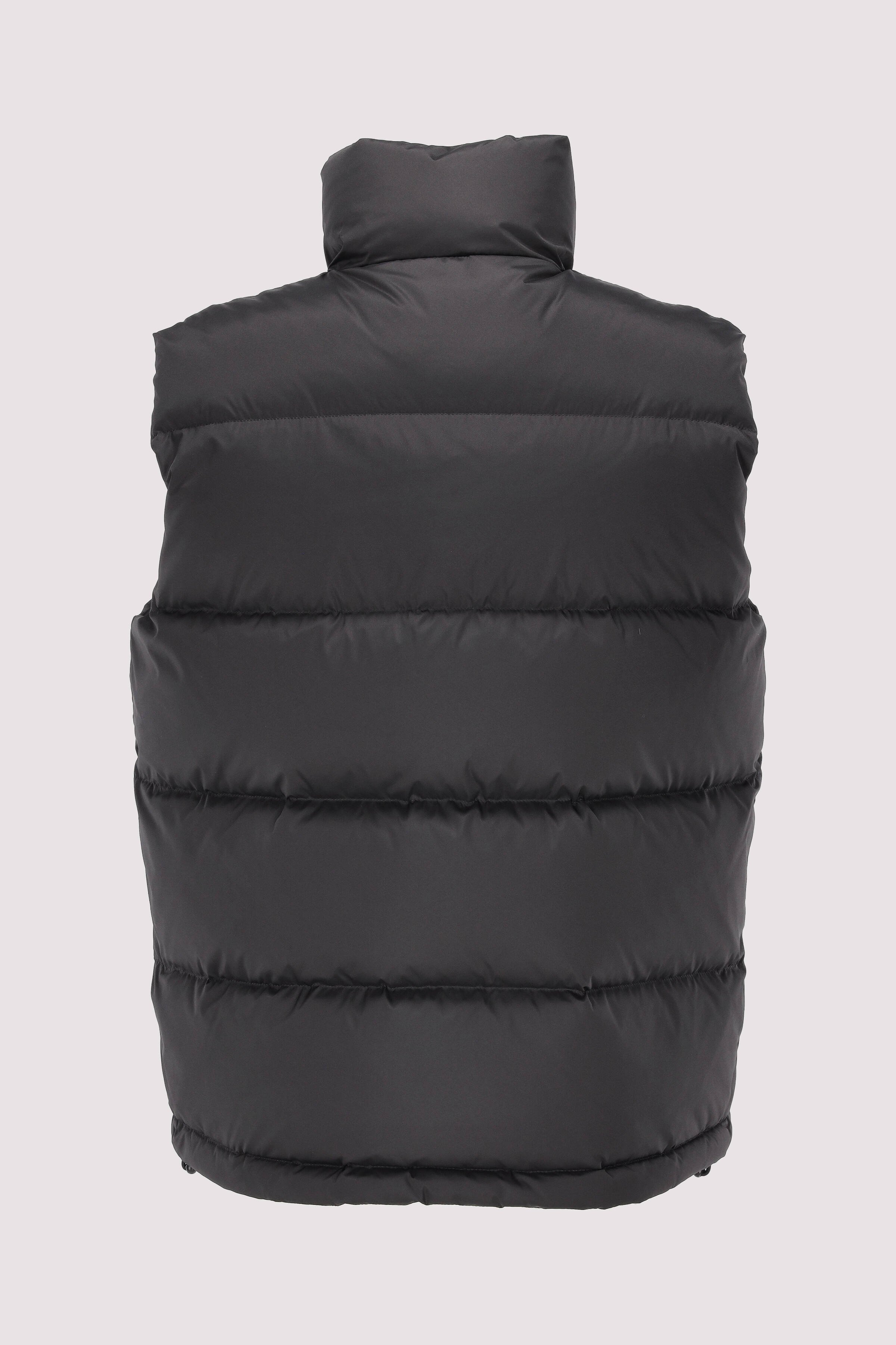Vest, puffer, stand-up collar,