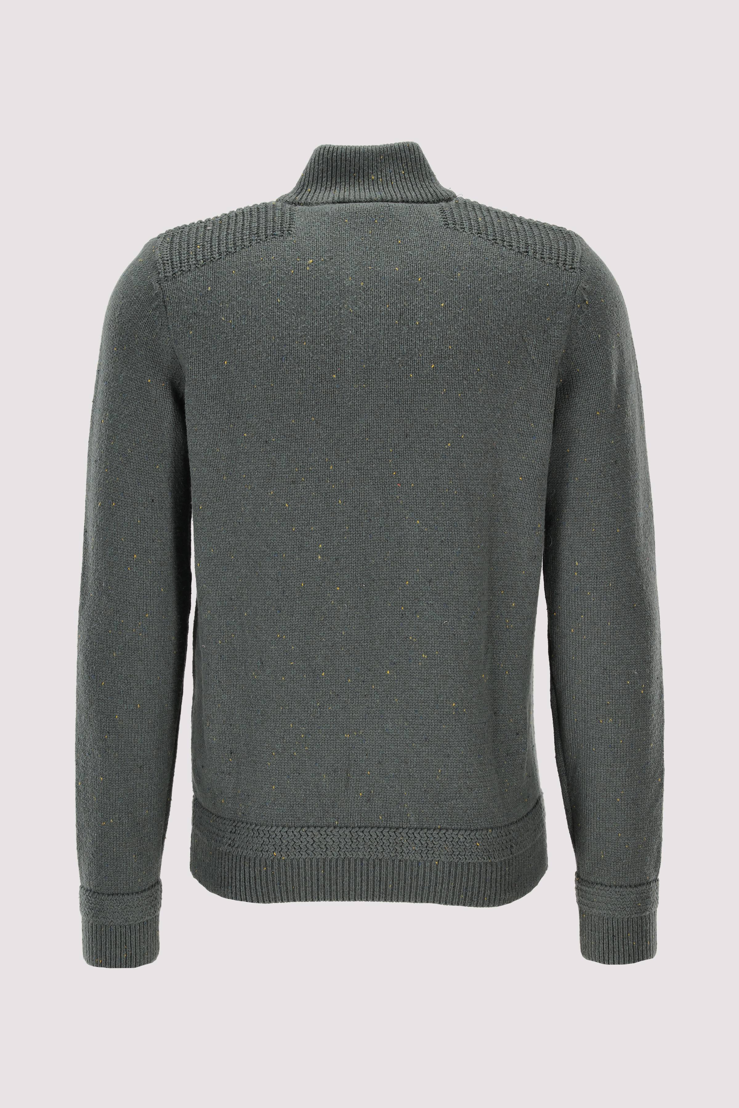 Rundhalspullover Komfort in Ranger green