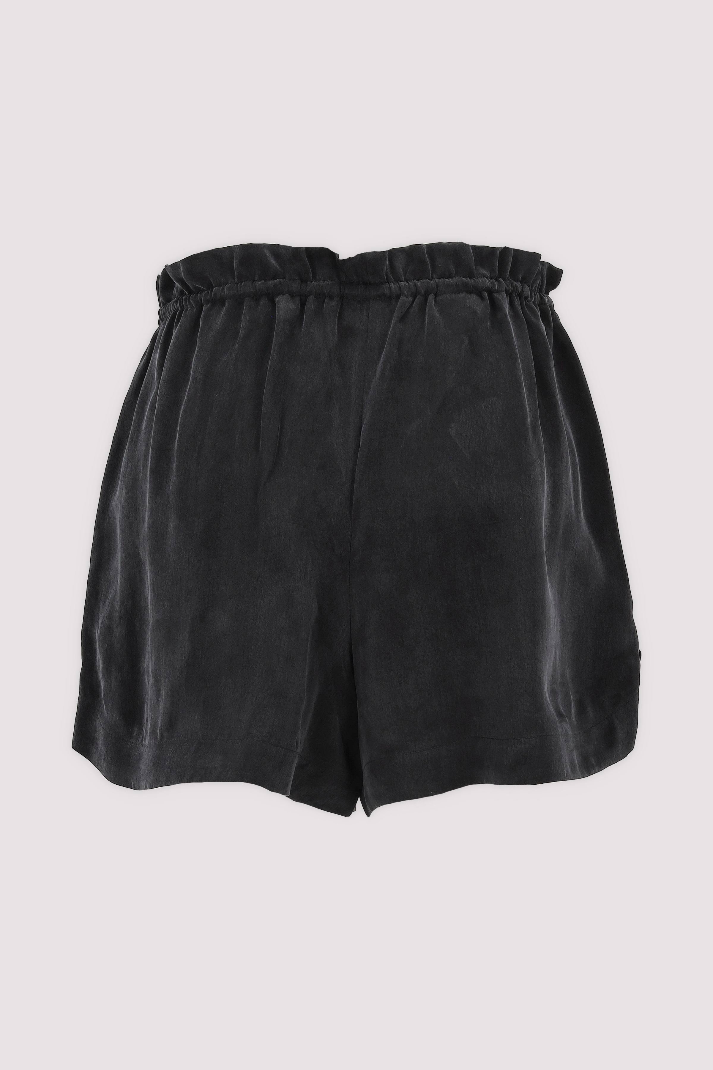 HUGO Shorts aus Cupro Schwarz