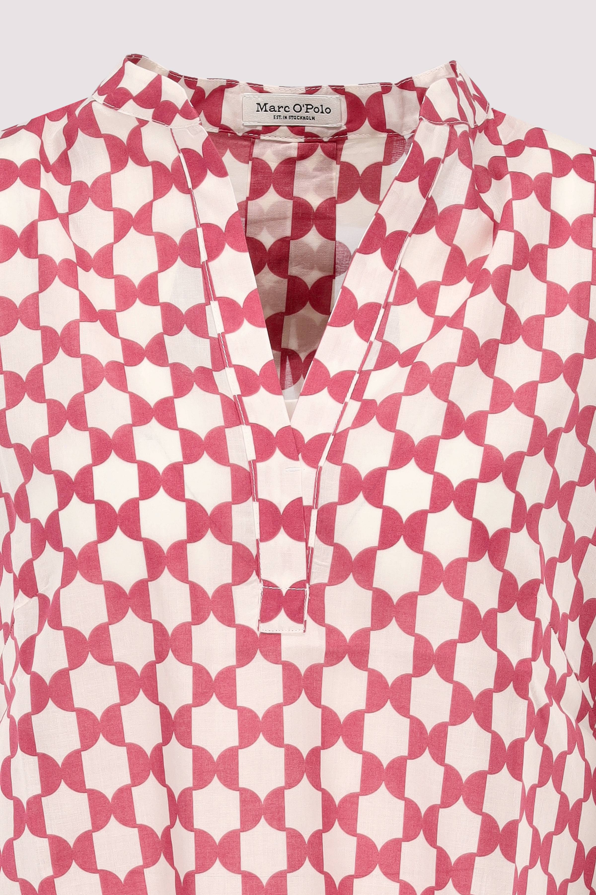 Marc O´Polo International - Woven Top, flared shape, v-nec