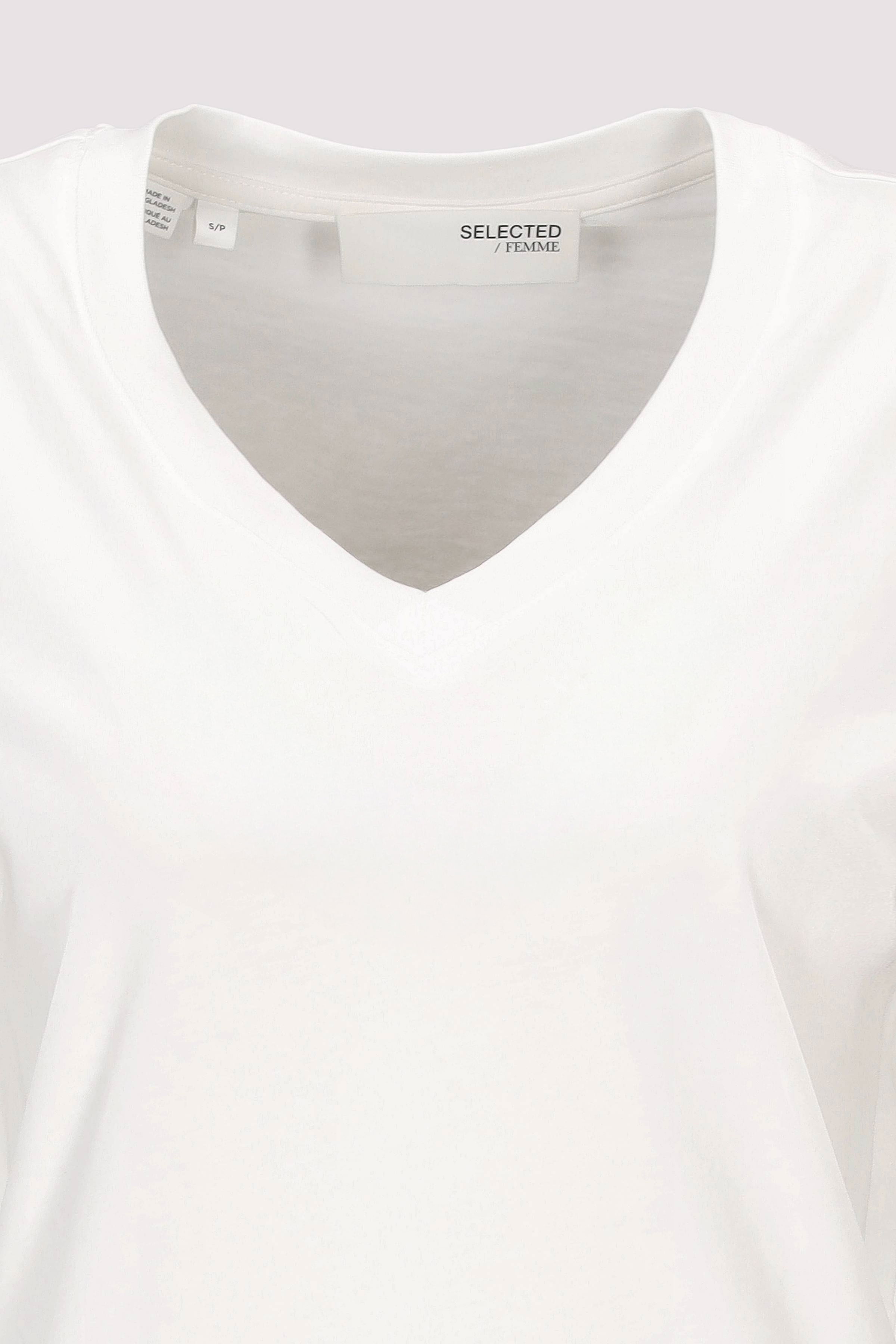 Selected - SLFESSENTIAL SS V-NECK TEE NOO