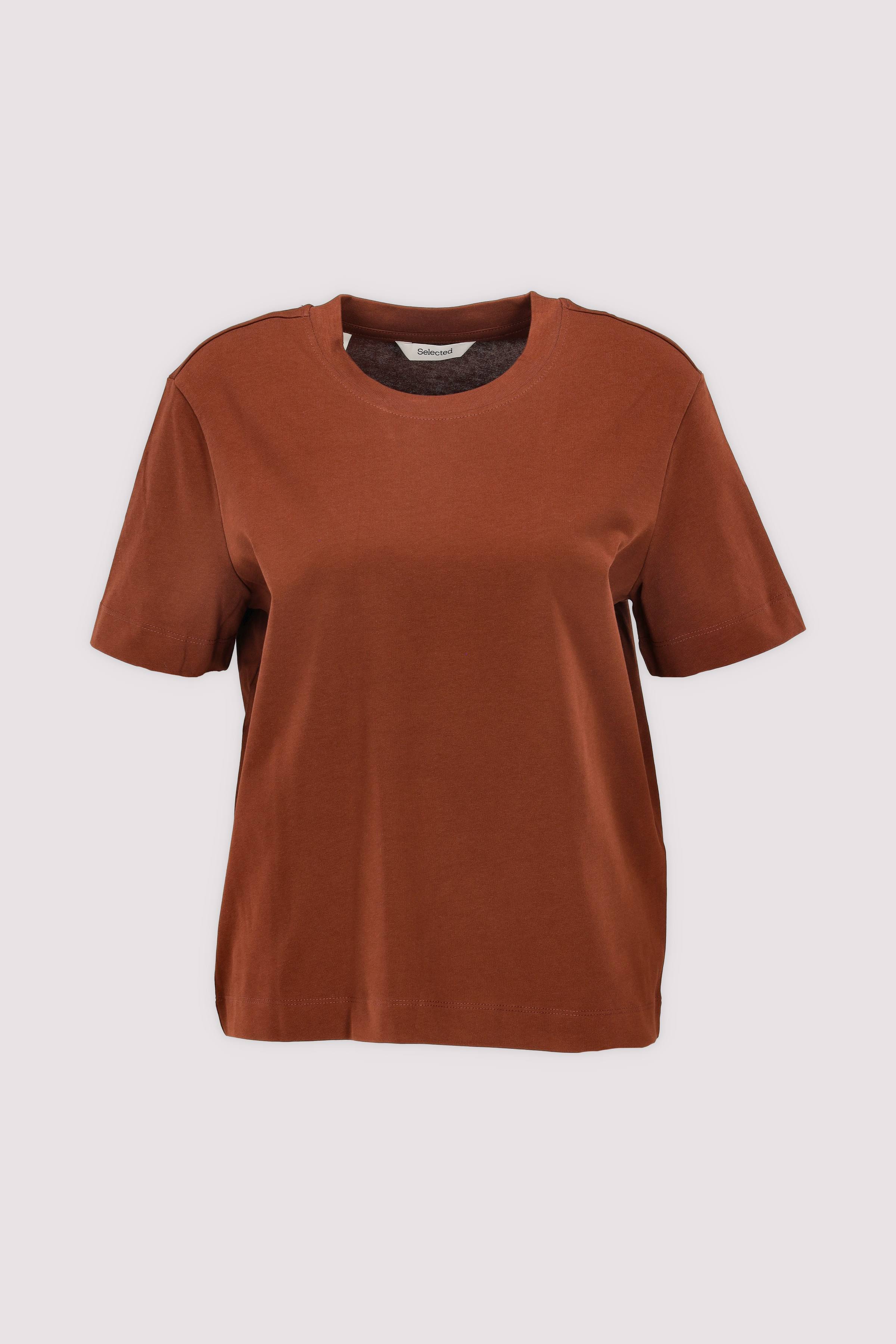 Selected Damen T‑Shirt Cherry Mahogany