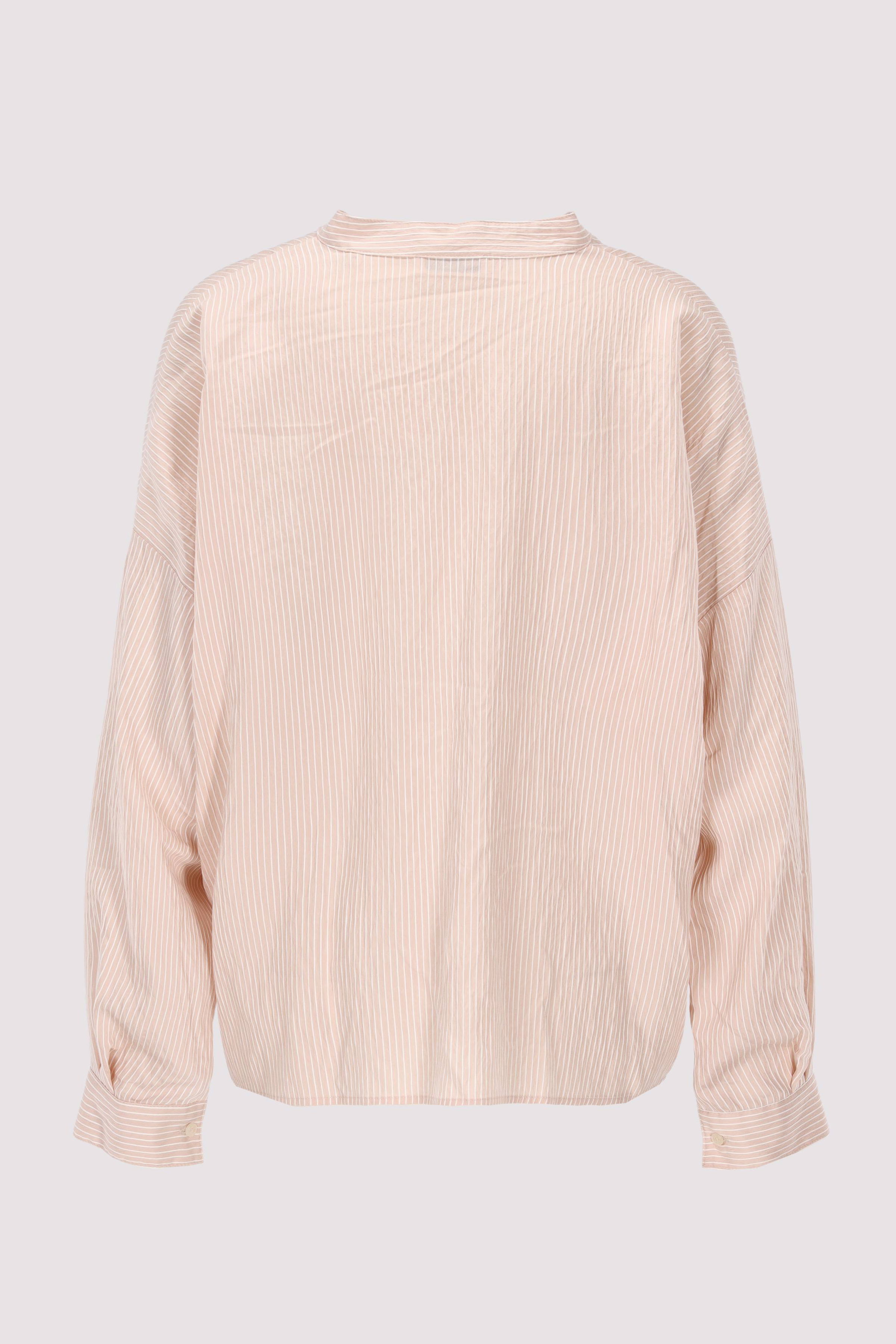 Blouse, tunic shape, stand up 