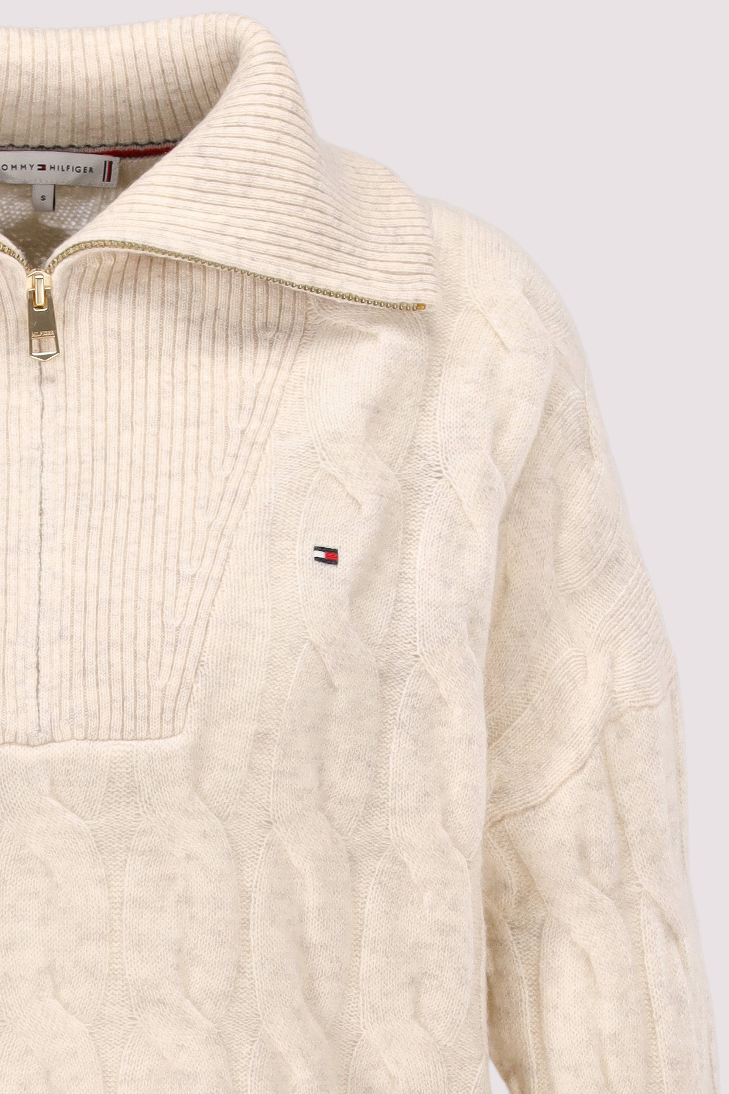 Tommy Hilfiger - SOFT WOOL CABLE 1/2 ZIP LS SWT