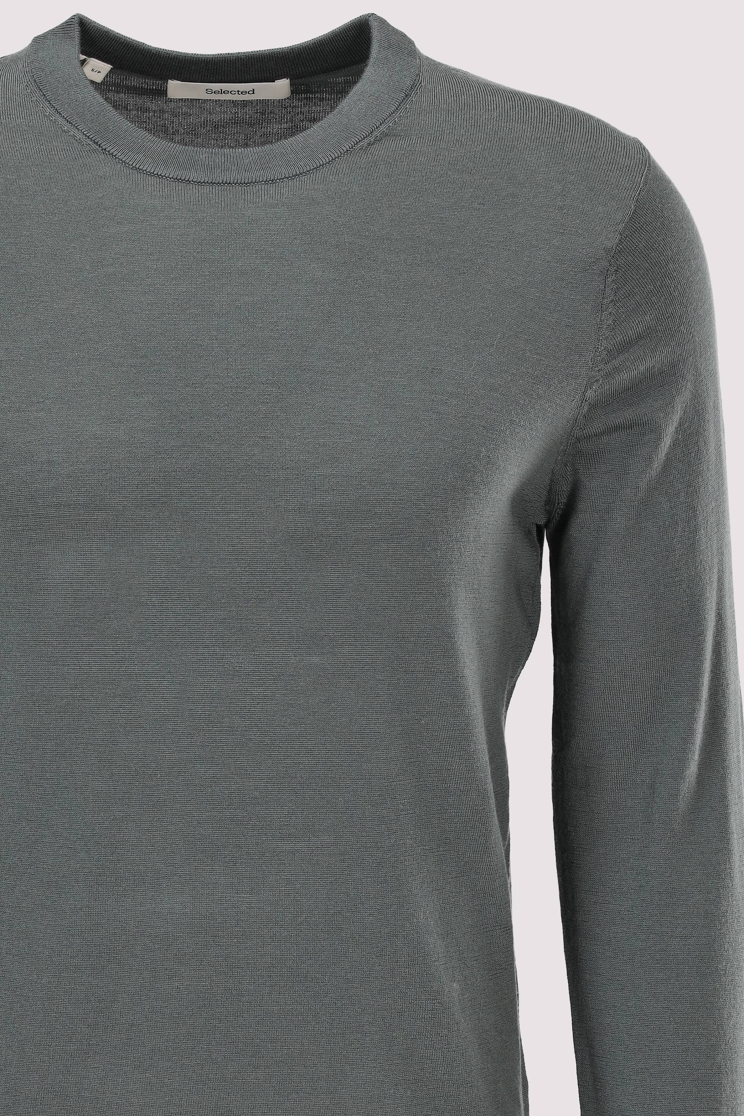 Selected - SLHTRAY LS KNIT MERINO CREW NE