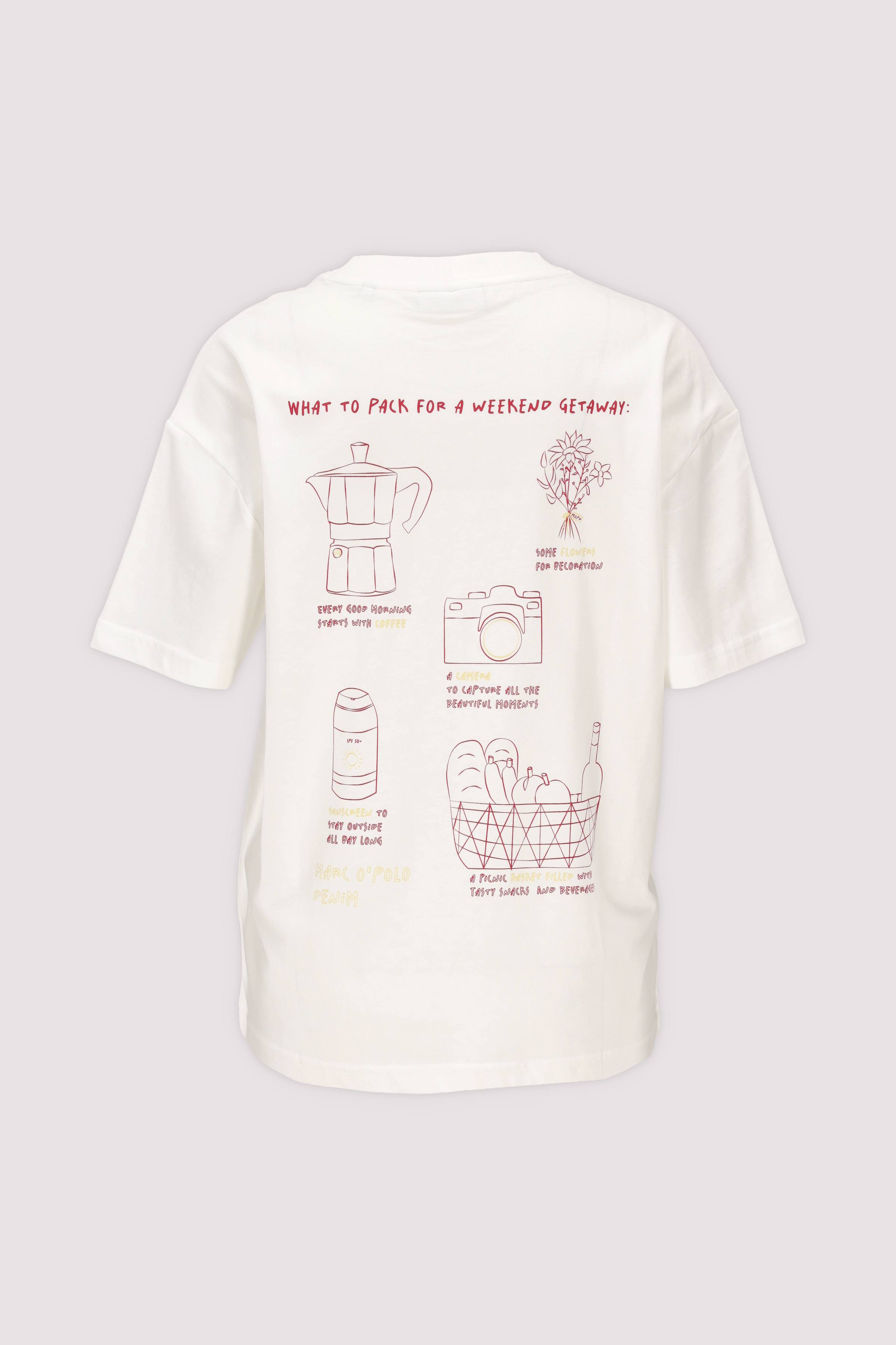 Kurzarm-T-Shirt Marc O'Polo Weiss