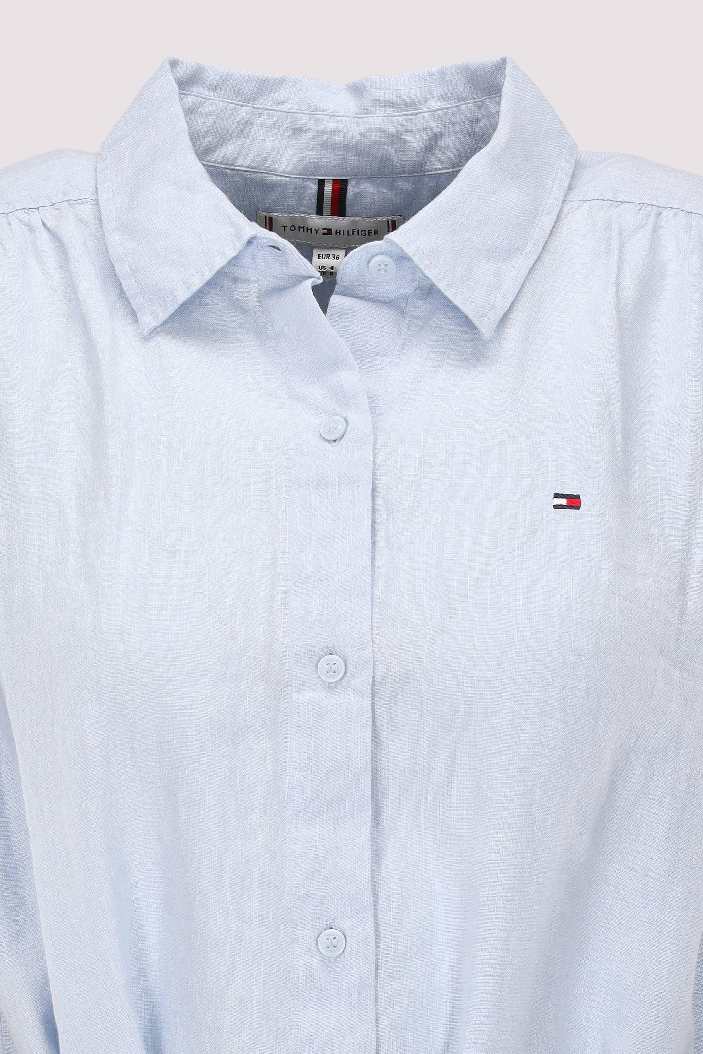 Tommy Hilfiger - ESS LINEN S/S MIDI SHIRT DRESS Tommy Hilfiger - ESS LINEN S/S MIDI SHIRT DRESS