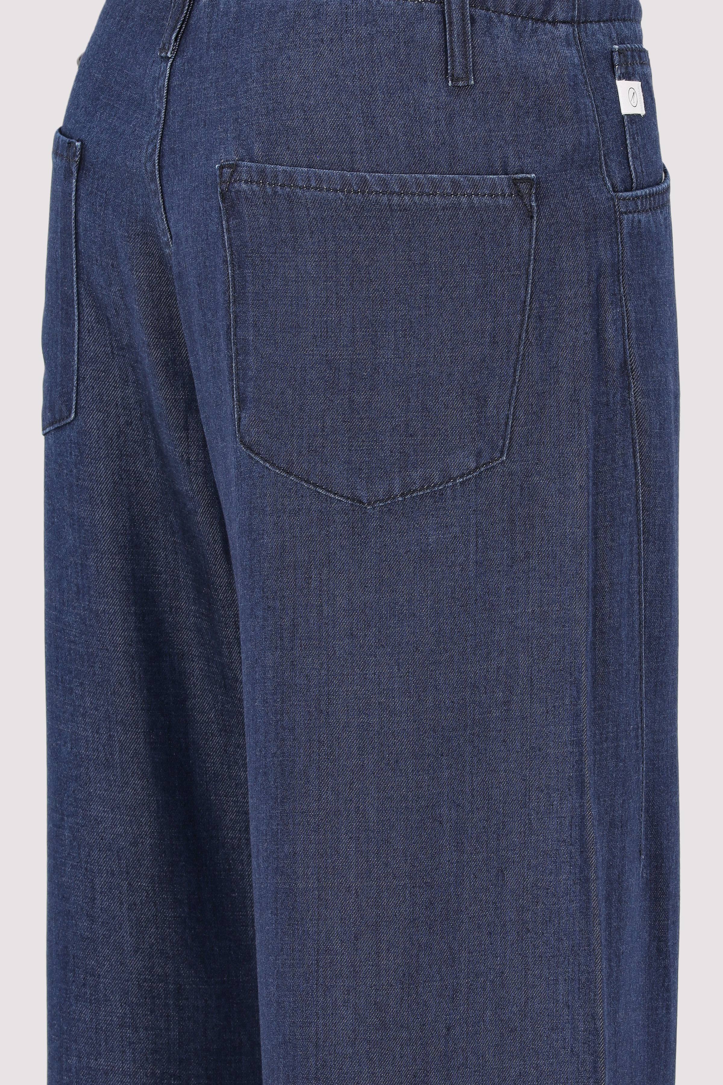 GoldGarn - Damen weite Jeans dunkelblau
