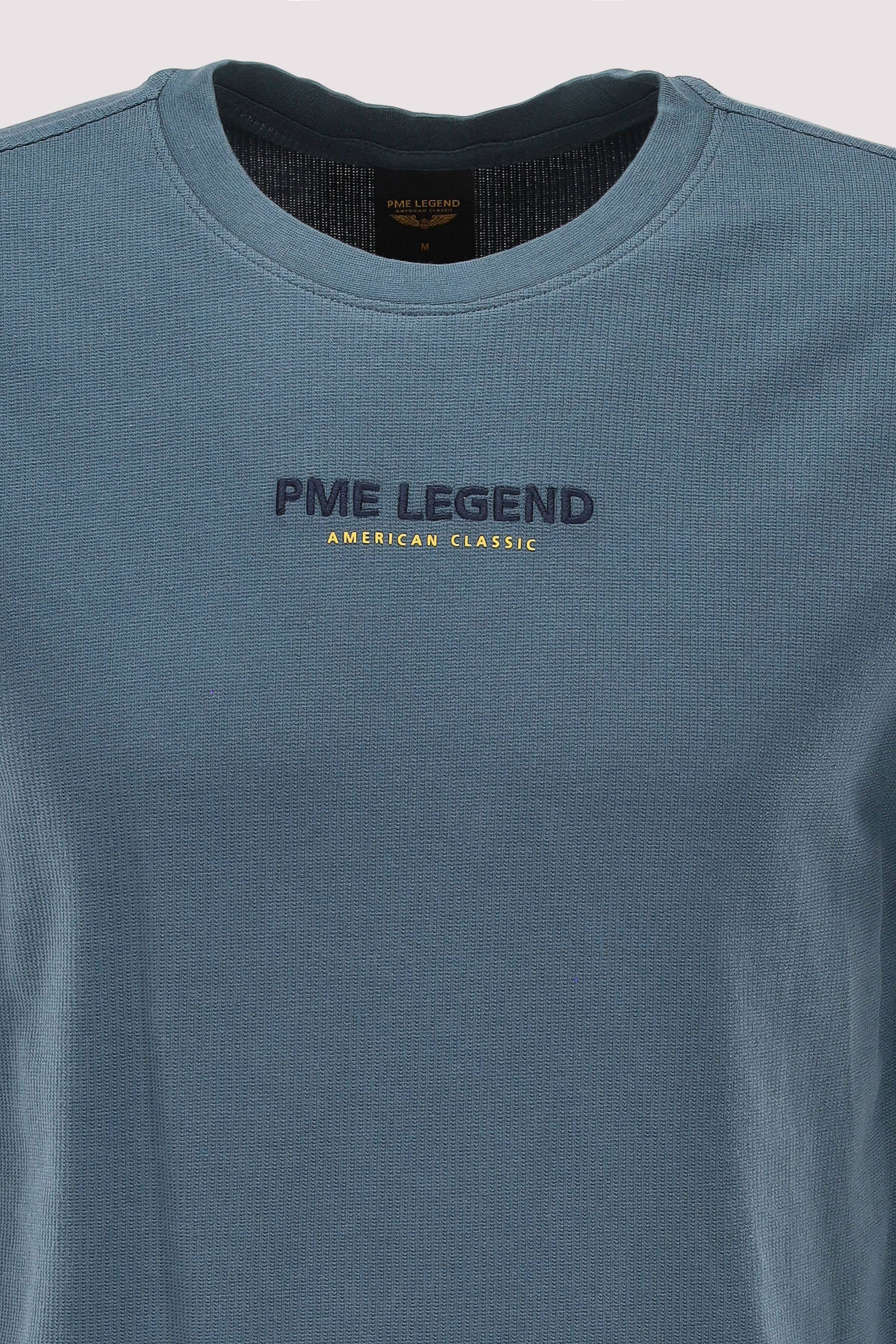 PME Legend - Short sleeve r-neck flat waffl